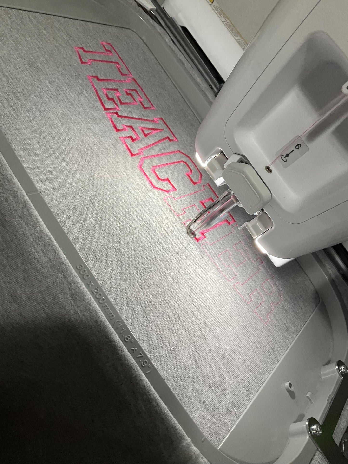 Custom Embroidered Teacher Sweatshirt: Personalized Subject Crewneck by Lina Loves Two, handmade in Los Angeles CA