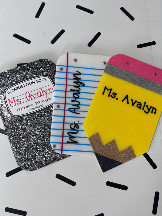 Personalized Glitter Mini Clipboard | Glitter Memo Clipboard 6x10" | Teacher Appreciation Gift | Future Teacher Gift | Glitter Clipboard