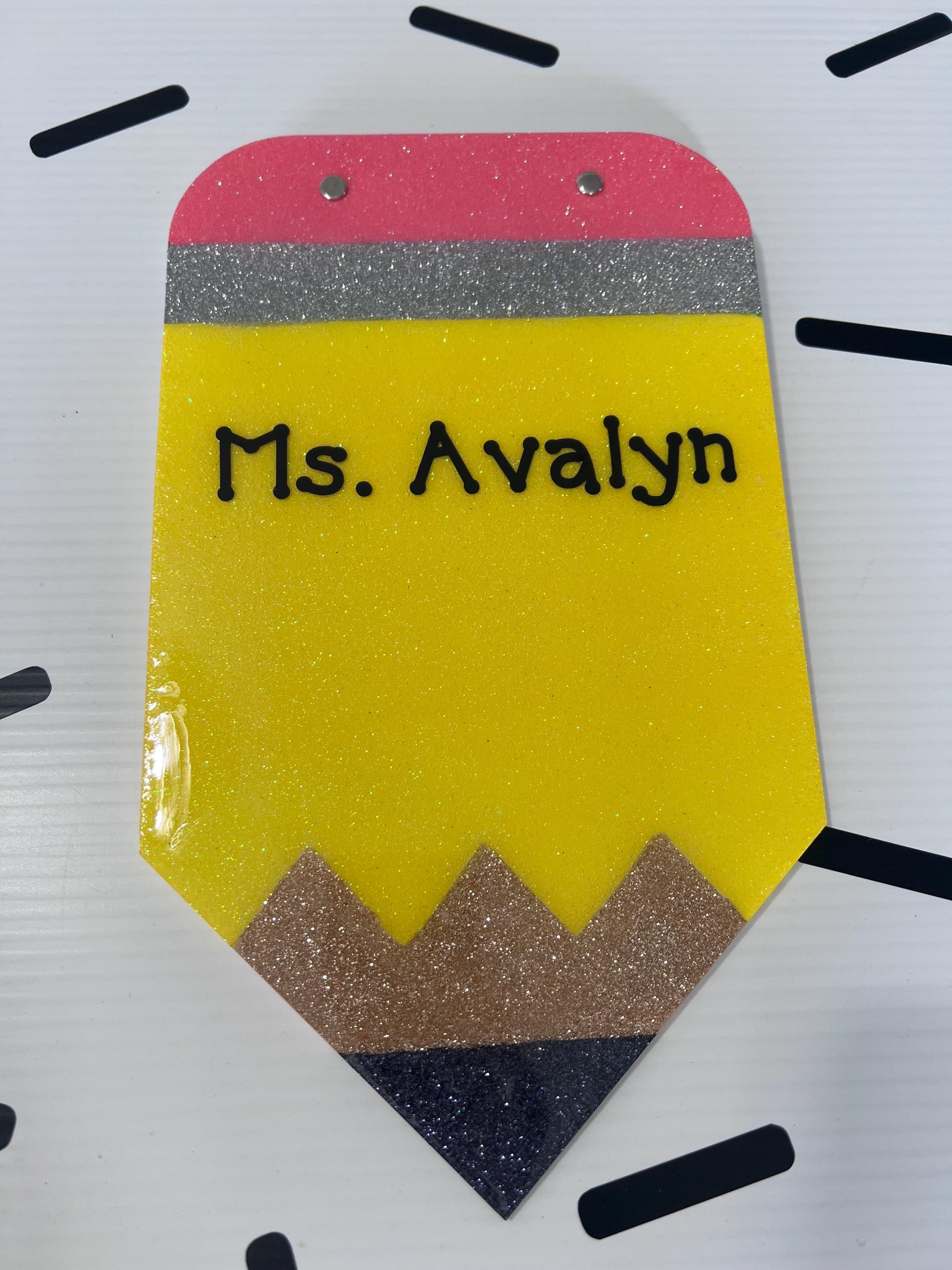 Personalized Glitter Memo Clipboard: Teacher Appreciation Gift (6x10") by Lina Loves Two, handmade in Los Angeles CA