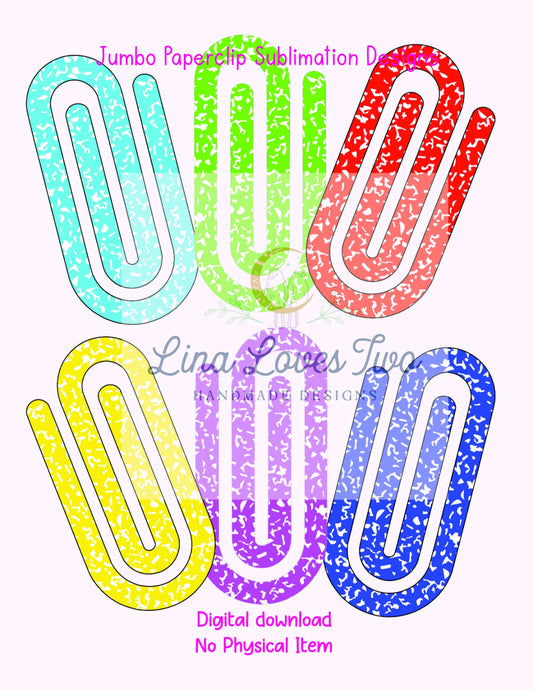 Colored Composition Jumbo Paperclip PNG | Paperclip Designs | Colored Composition Jumbo Paperclip | Composition Jumbo Paperclip | Paperclip