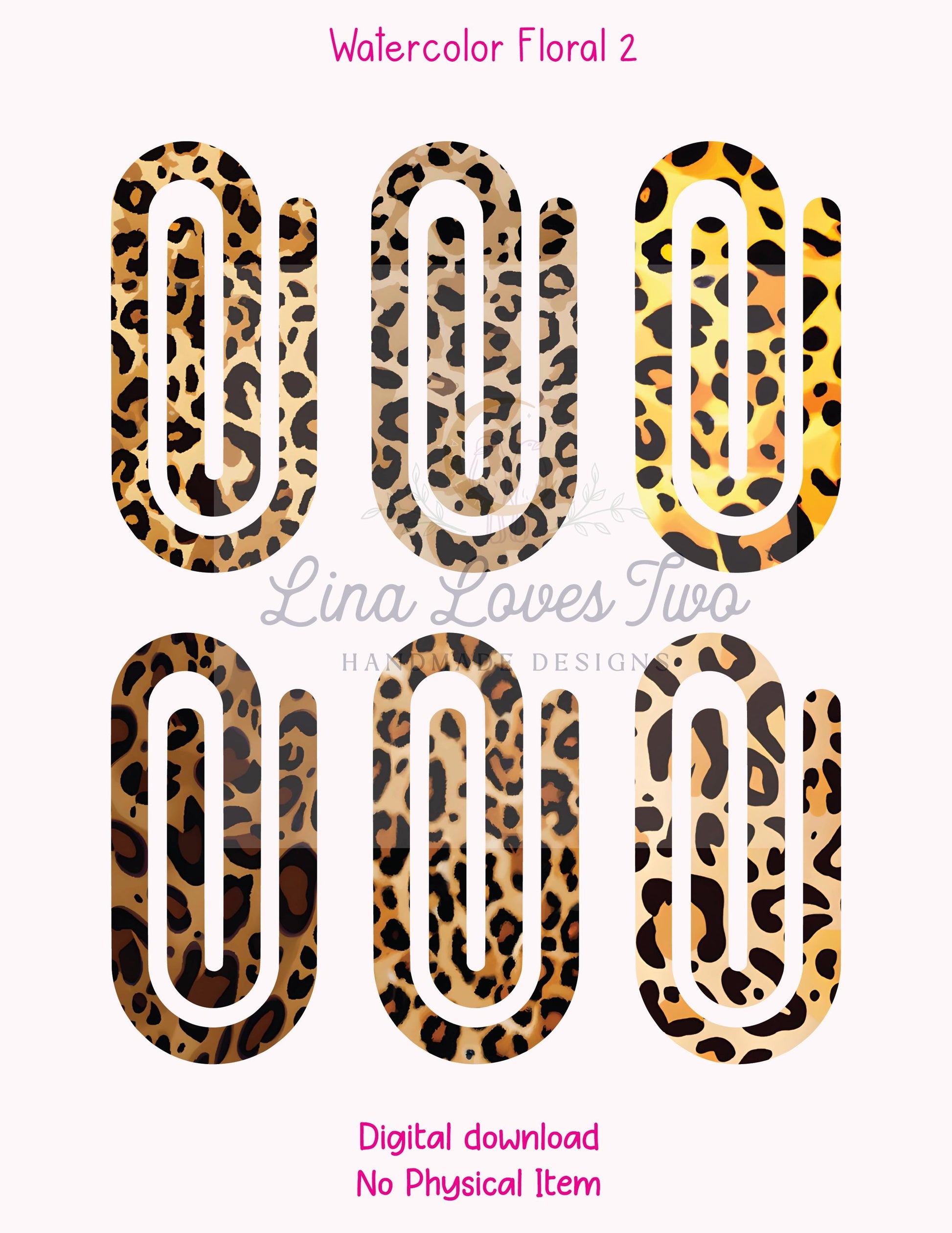 Leopard Print Jumbo Paperclip : Designs ( ) by Lina Loves Two, handmade in Los Angeles CA