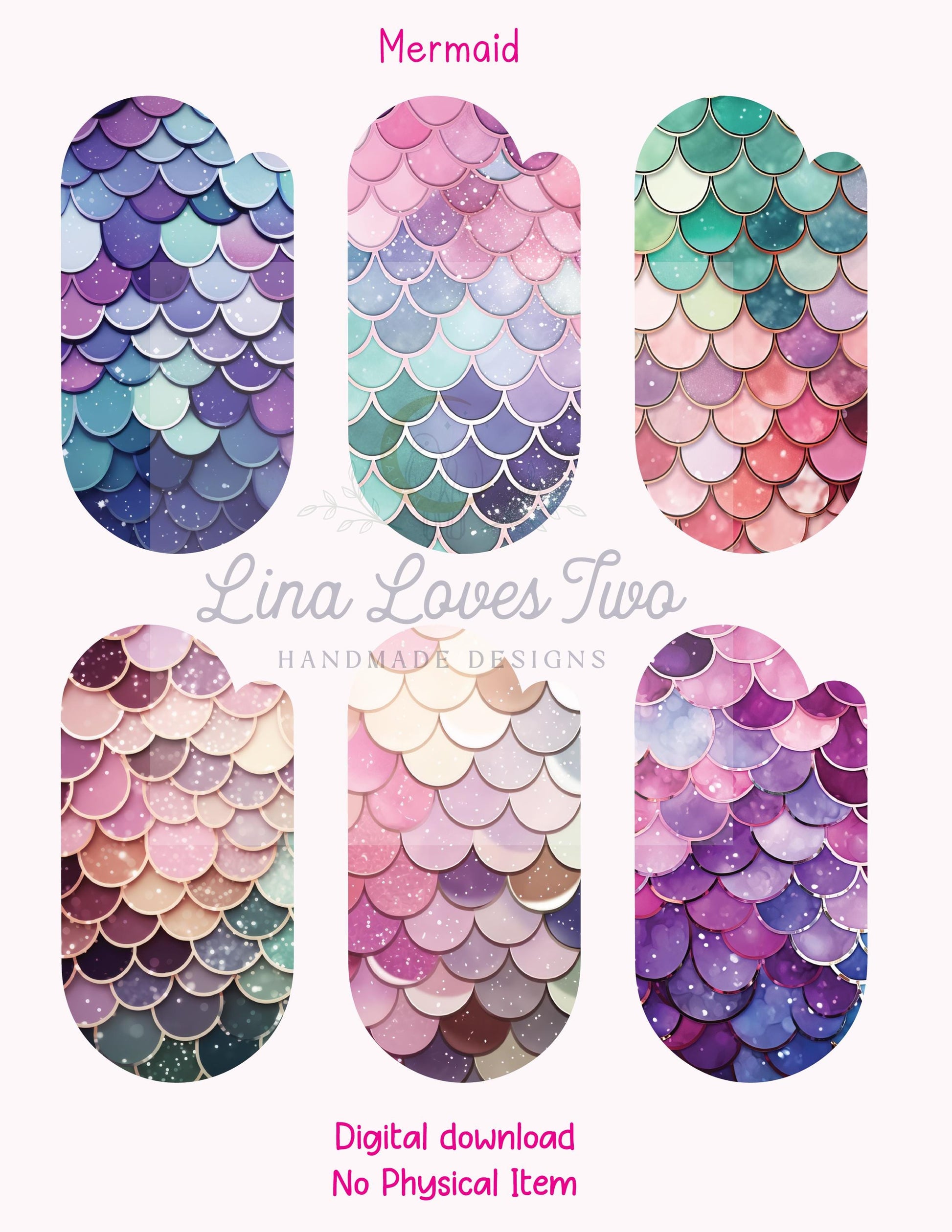 Mermaid Scale Jumbo Paperclip : Design ( ) by Lina Loves Two, handmade in Los Angeles CA