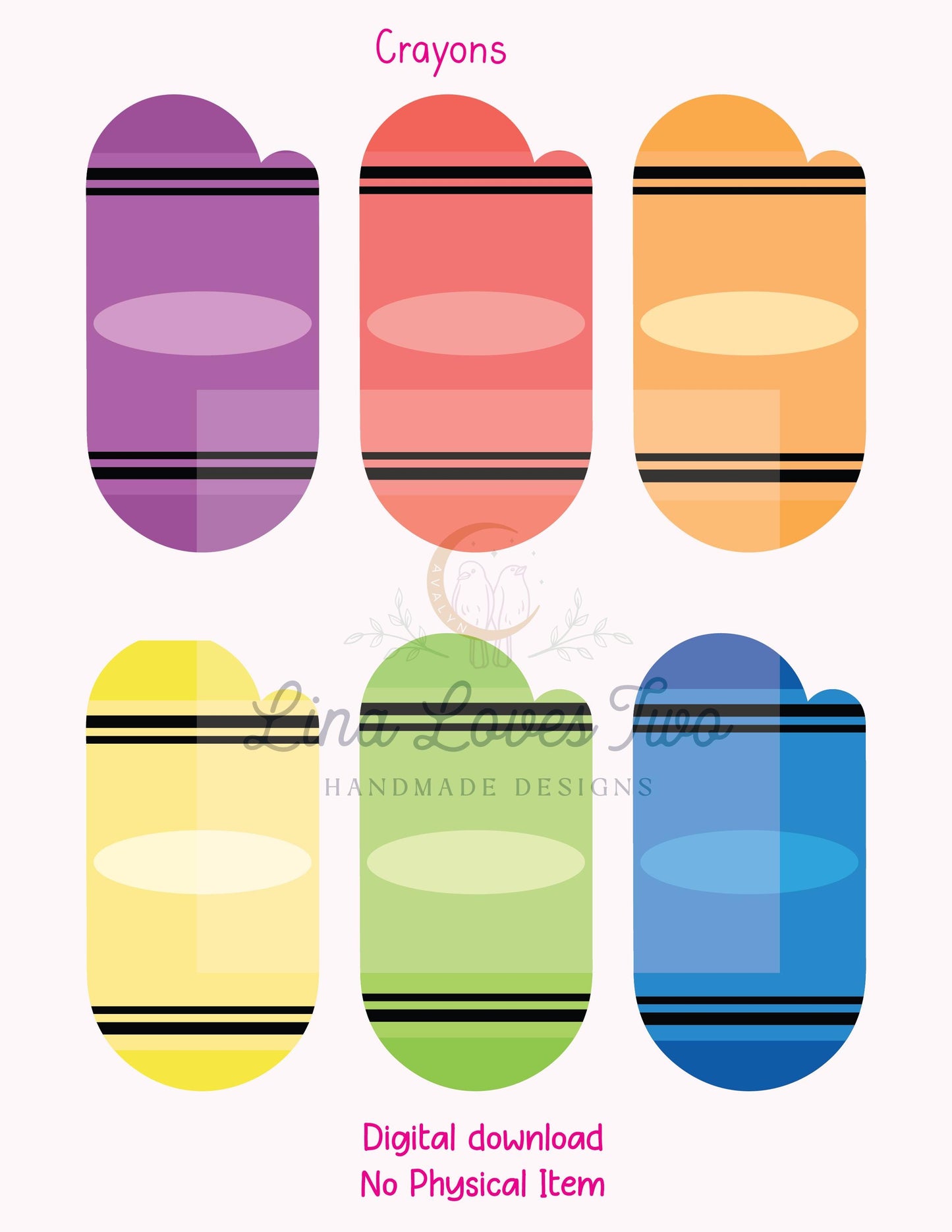 Crayon Jumbo Paperclip – | Crayon Jumbo Paperclip | Crayon Theme Paperclips | Crayon Clips by Lina Loves Two, handmade in Los Angeles CA