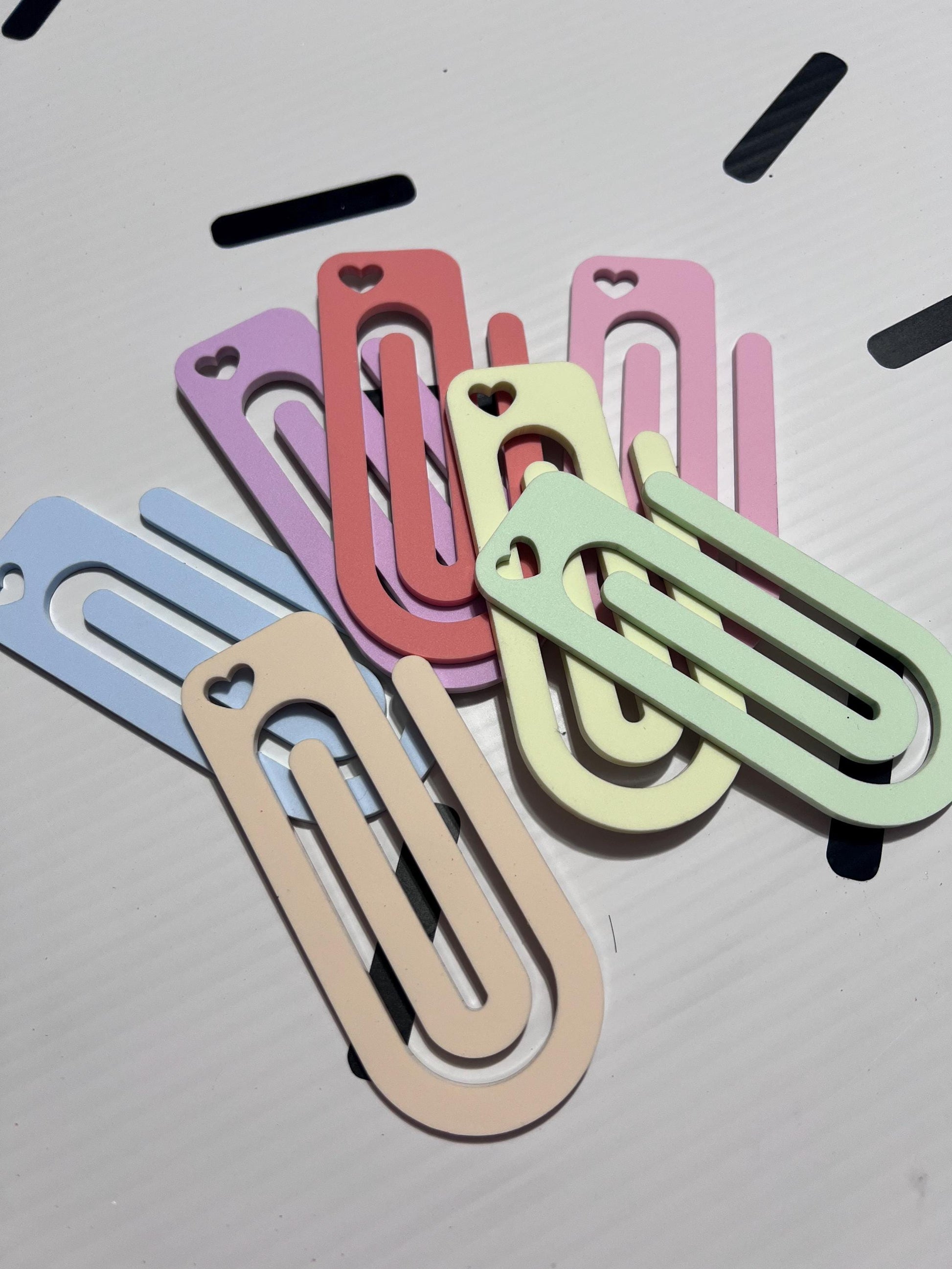 Jumbo Paperclip Heart Bookmark Template: Laser & Vinyl Cut File ( File) by Lina Loves Two, handmade in Los Angeles CA