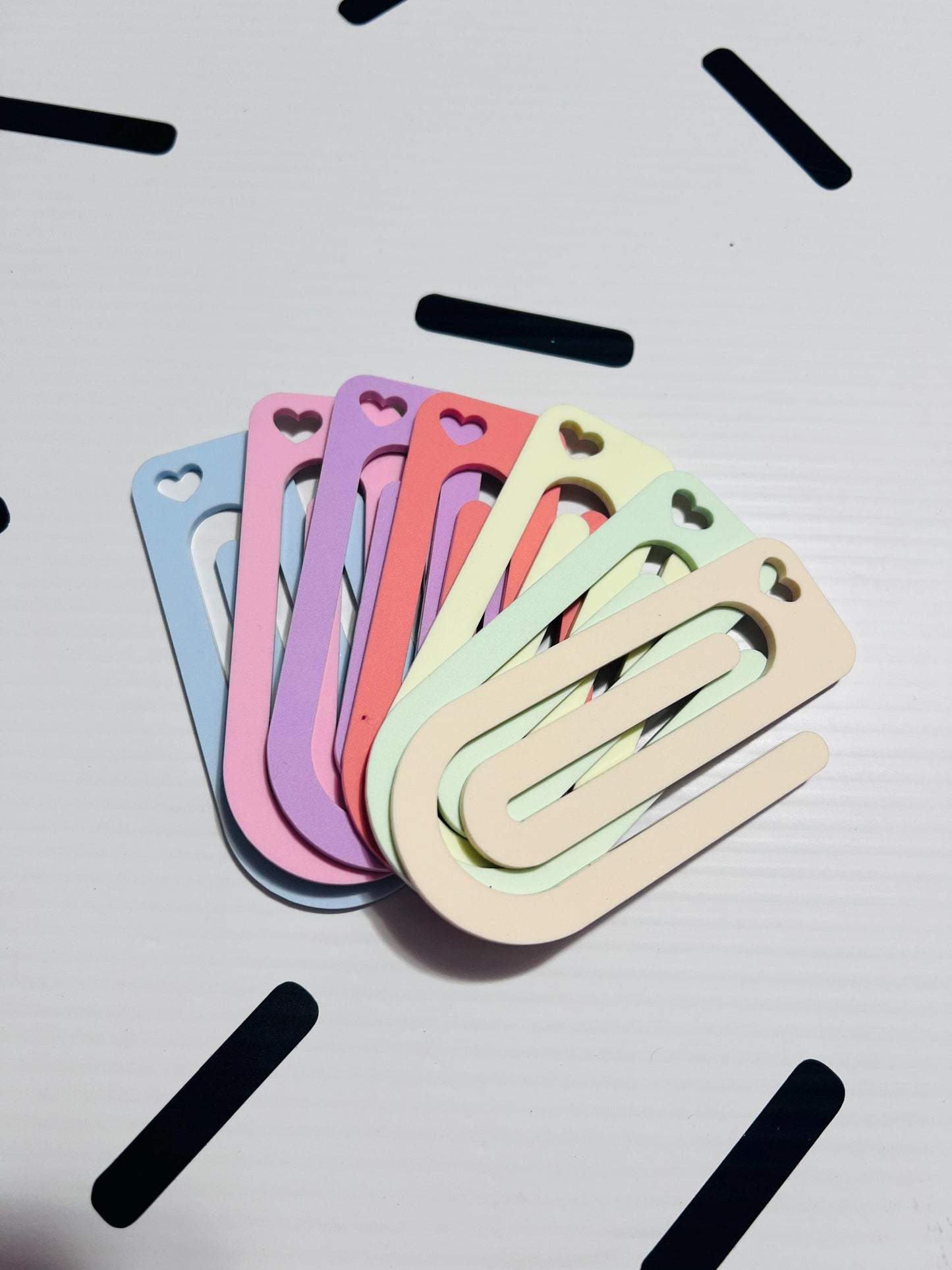 Jumbo Heart Paperclip: Pastel Planner Clip, Journal Bookmark by Lina Loves Two, handmade in Los Angeles CA