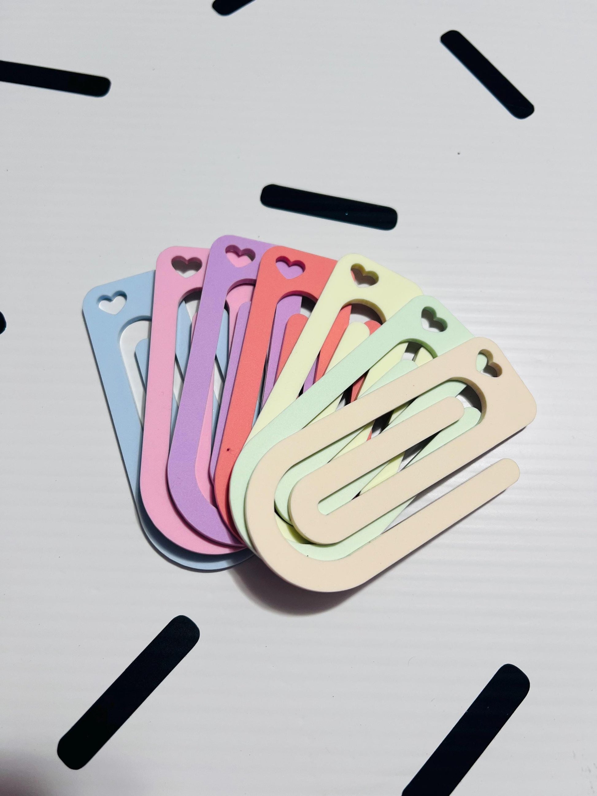 Jumbo Heart Paperclip: Pastel Planner Clip, Journal Bookmark by Lina Loves Two, handmade in Los Angeles CA