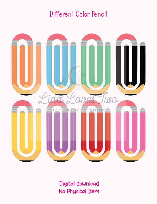Color Pencil Jumbo Paperclip : ( ) by Lina Loves Two, handmade in Los Angeles CA
