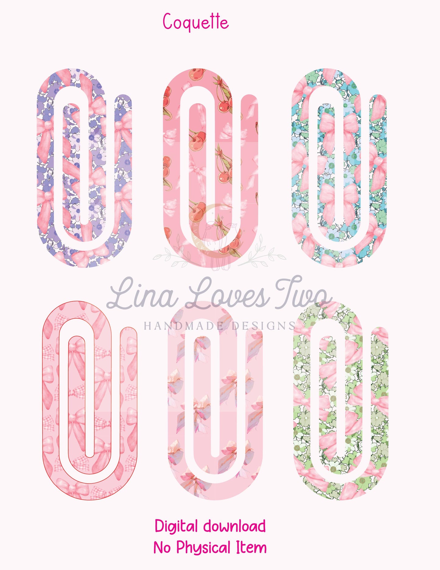 Coquette Jumbo Paperclip : ( ) by Lina Loves Two, handmade in Los Angeles CA