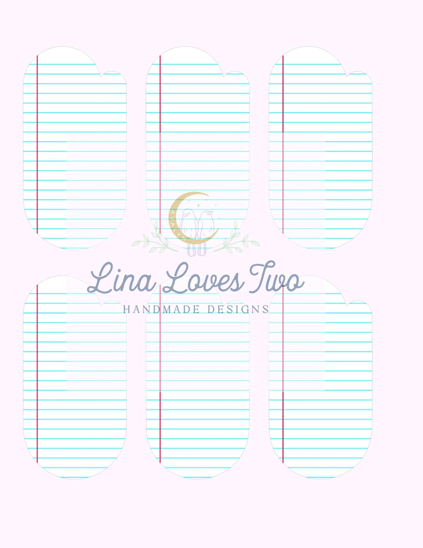 Set of 3 Jumbo Paperclip PNG | Paperclip Designs | Pencil Jumbo Paperclip | Composition Jumbo Paperclip | Lined Paper Jumbo Paperclip