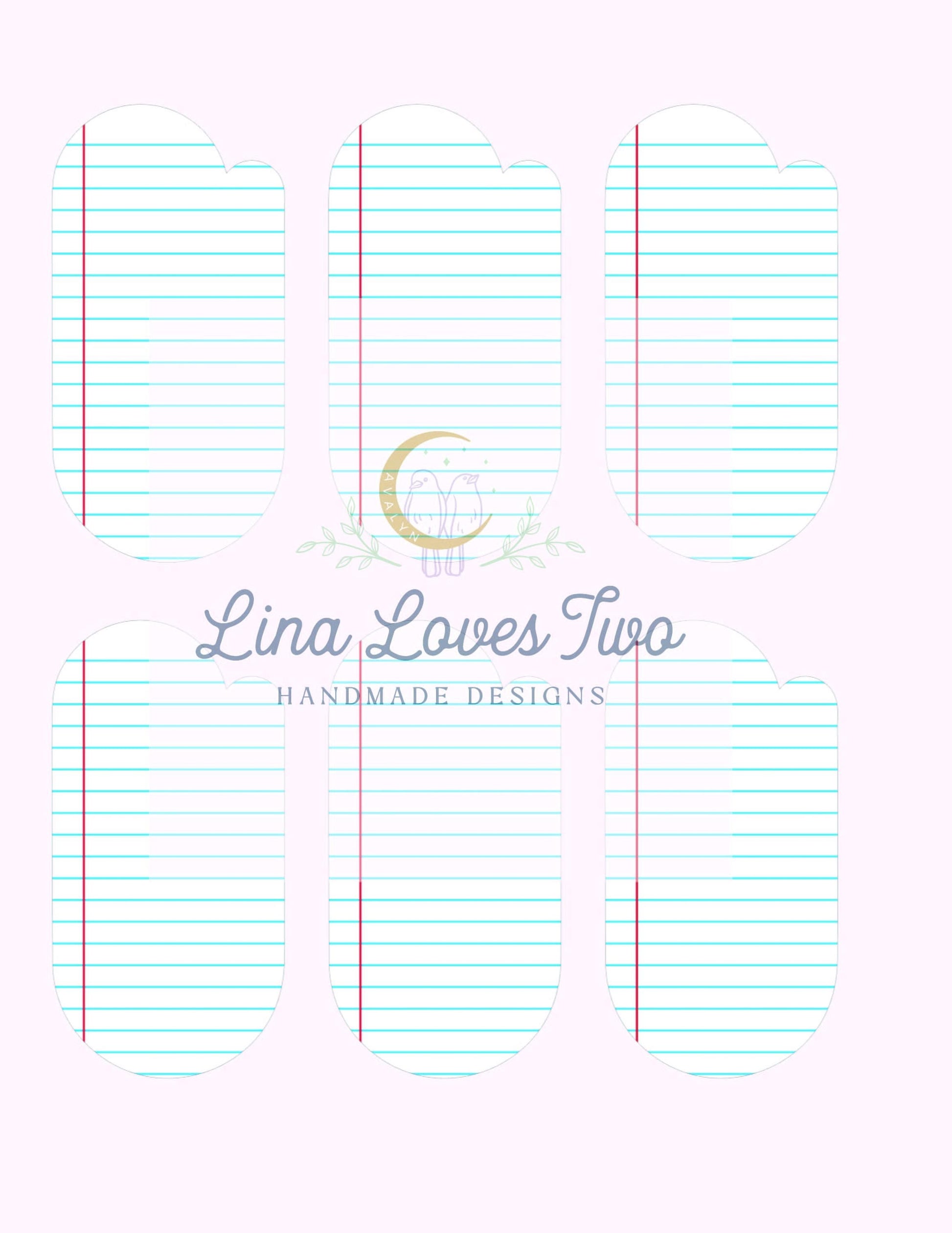 Set of 3 Jumbo Paperclip PNG | Paperclip Designs | Pencil Jumbo Paperclip | Composition Jumbo Paperclip | Lined Paper Jumbo Paperclip