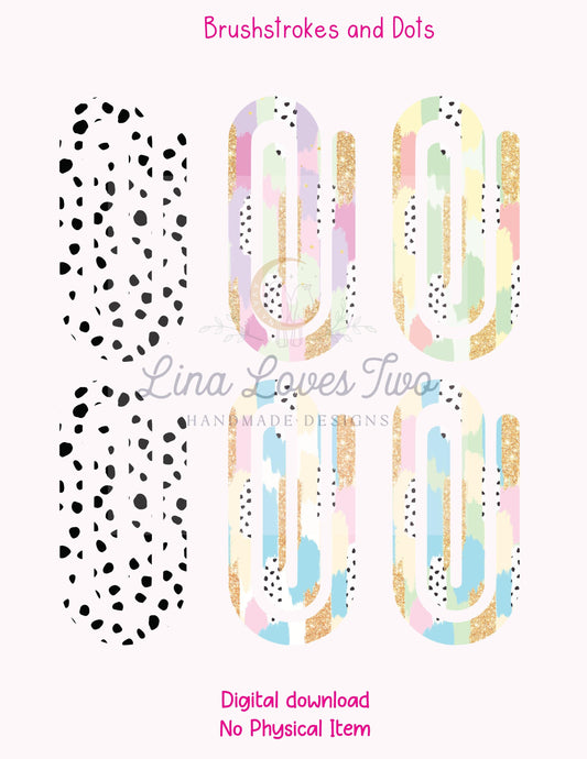 Brushstrokes Dots Paperclip : ( ) by Lina Loves Two, handmade in Los Angeles CA
