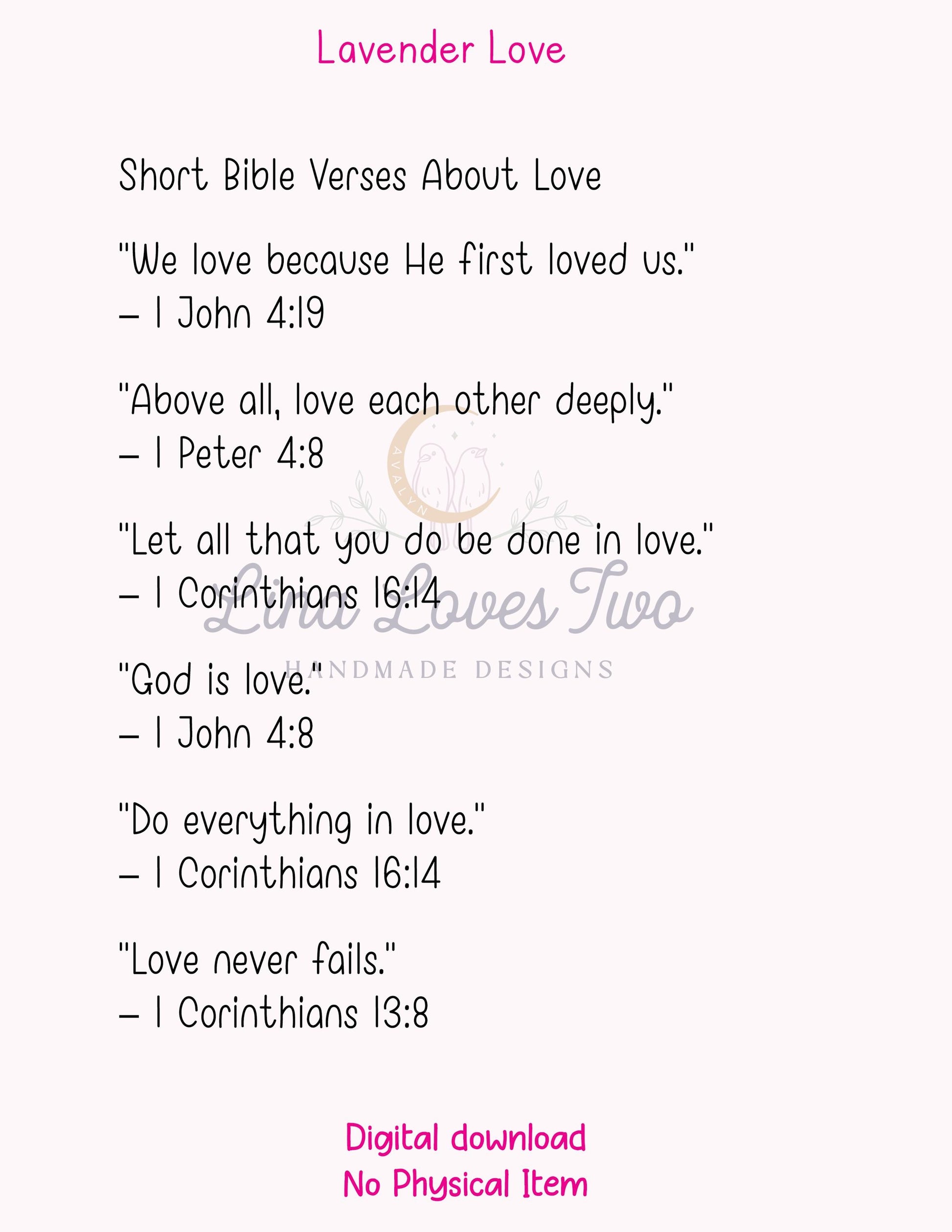 Lavender Scripture Jumbo Paperclip : Christian ( ) by Lina Loves Two, handmade in Los Angeles CA