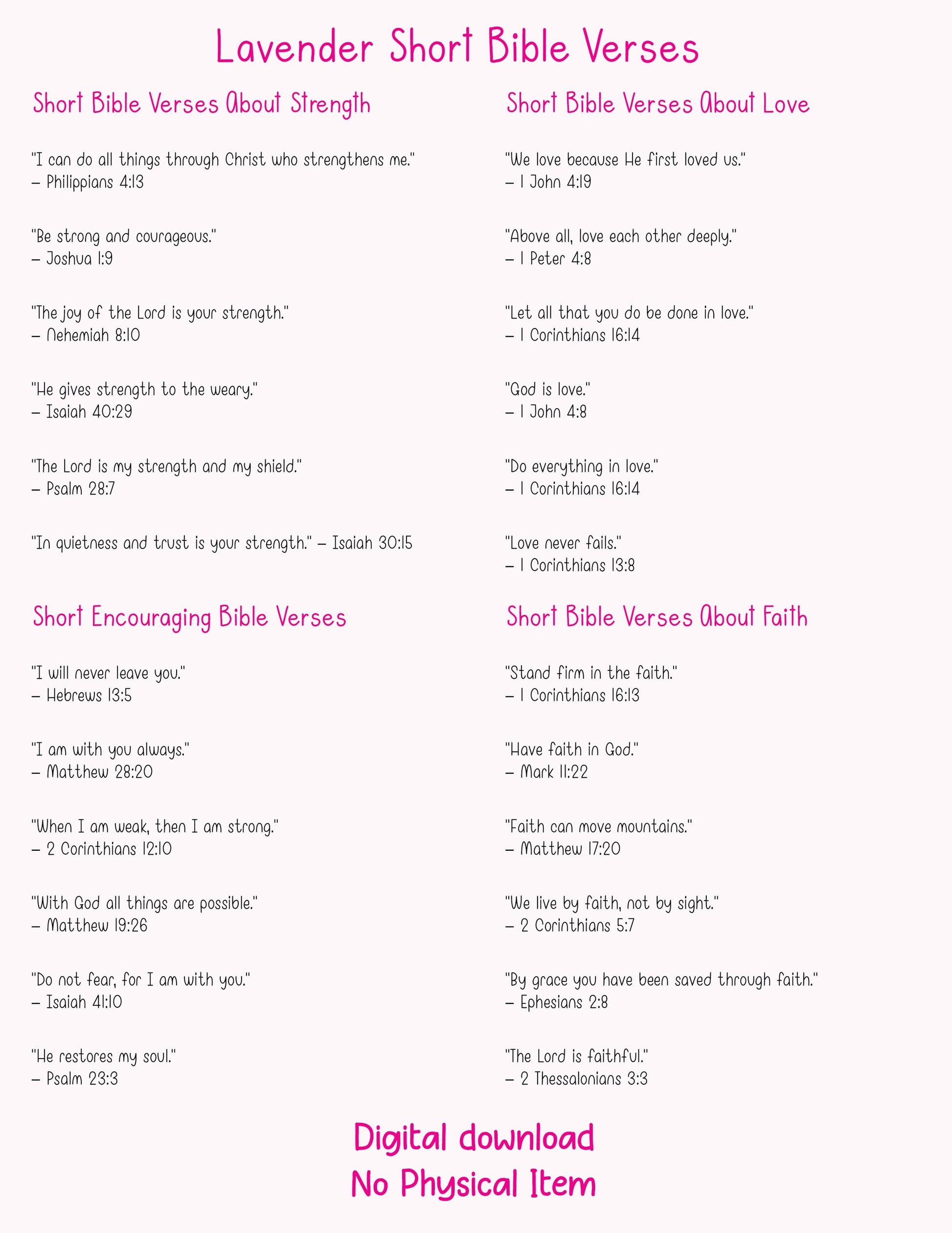 Lavender Scriptures Jumbo Paperclip | Christian for Jumbo Paperclip | Faith | Lavender Theme | Short Bible Verses by Lina Loves Two, handmade in Los Angeles CA