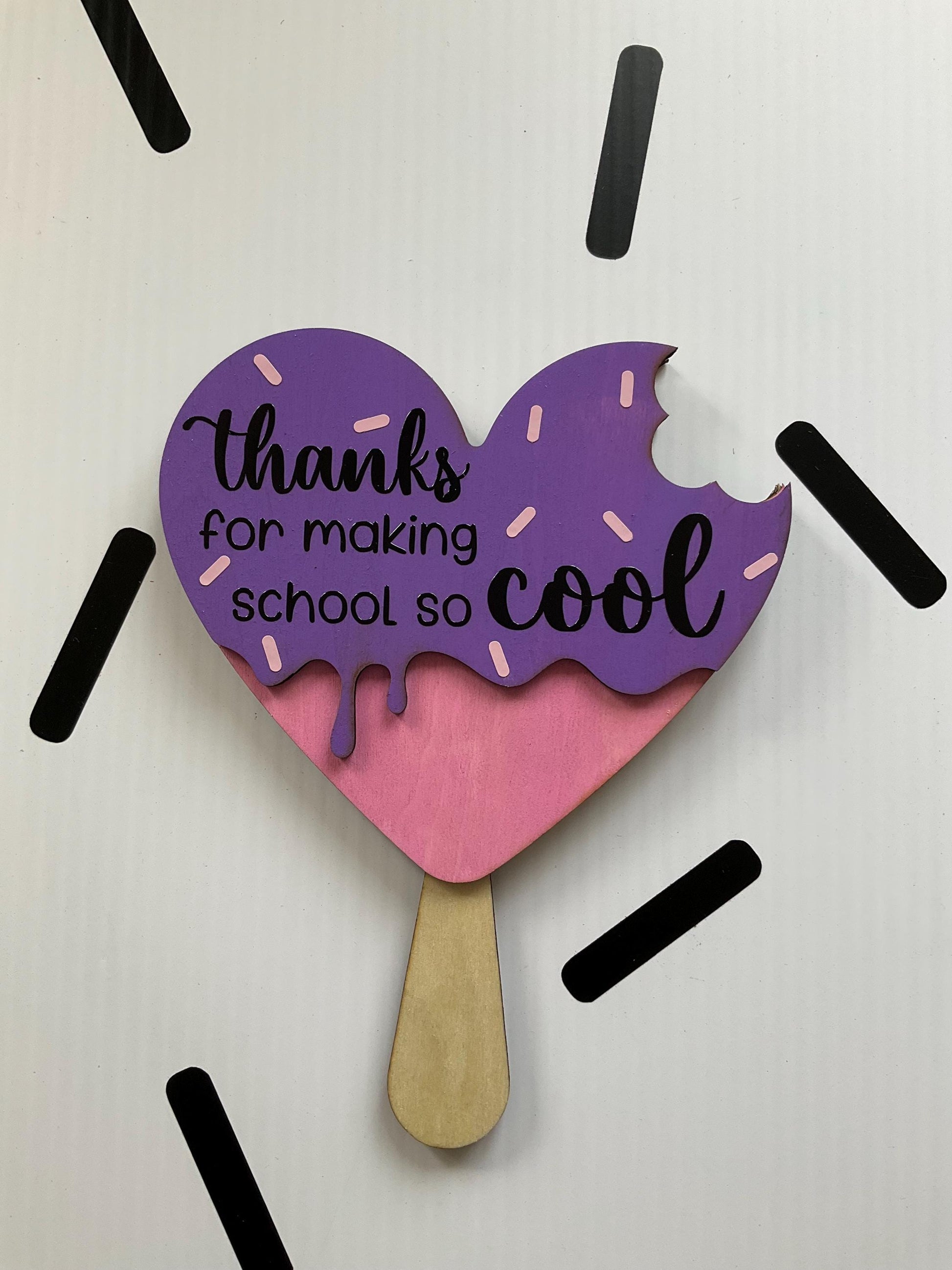 Ice Cream Gift Card Holder Magnet: Teacher Appreciation Gift by Lina Loves Two, handmade in Los Angeles CA