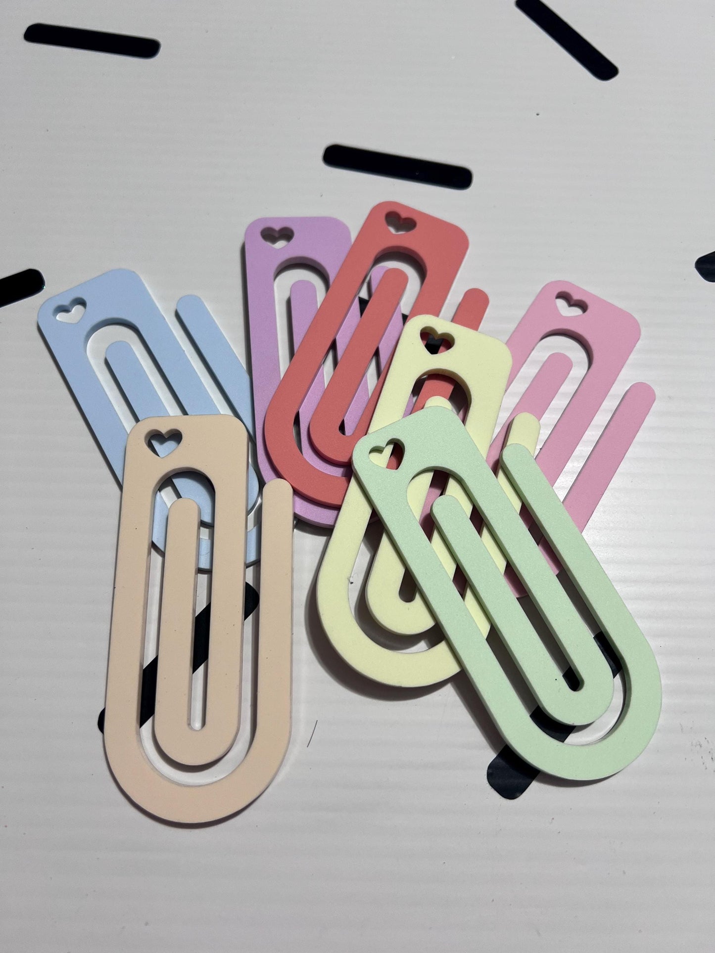 Jumbo Heart Paperclip: Pastel Planner Clip, Journal Bookmark by Lina Loves Two, handmade in Los Angeles CA