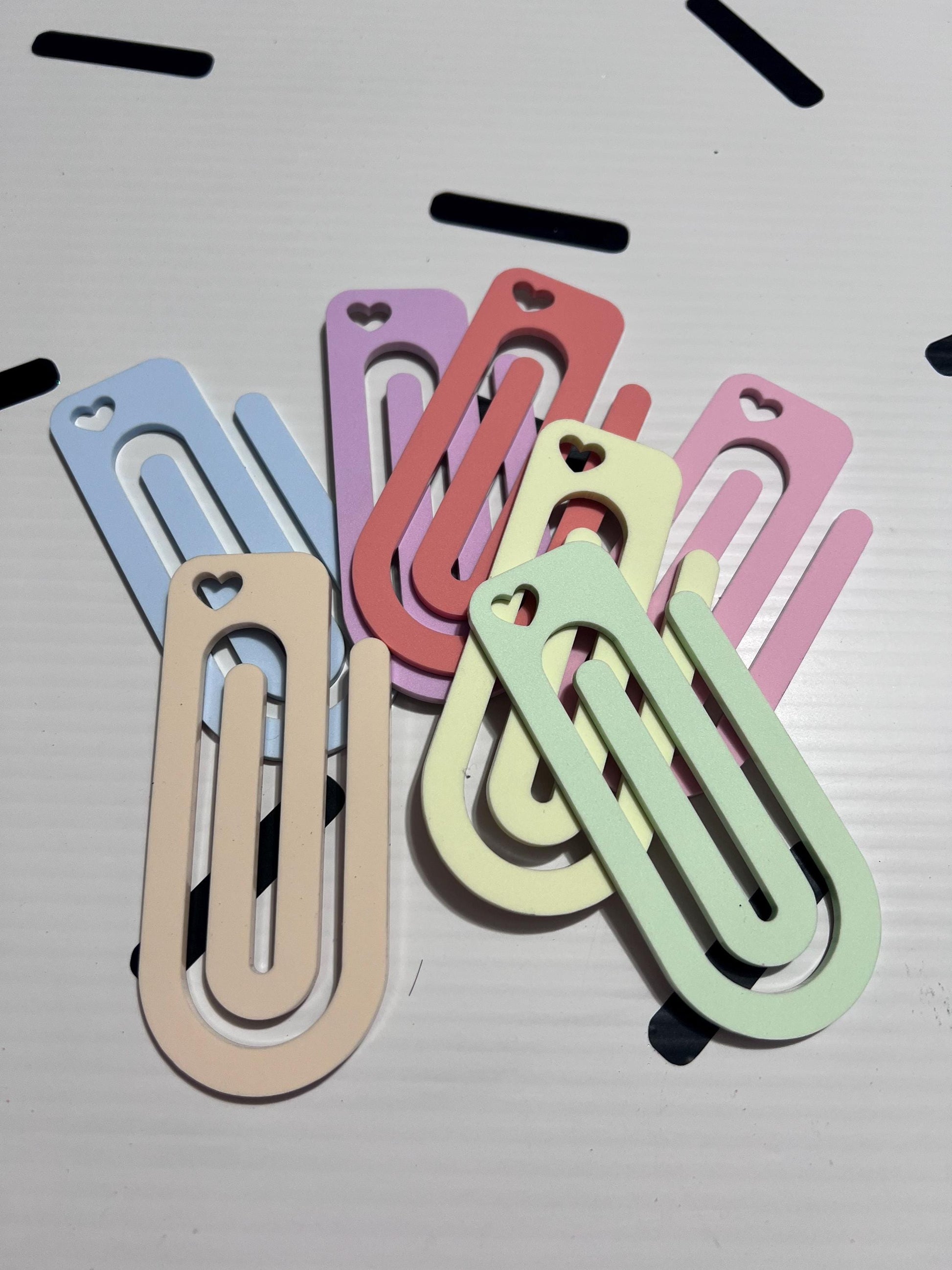 Jumbo Heart Paperclip: Pastel Planner Clip, Journal Bookmark by Lina Loves Two, handmade in Los Angeles CA