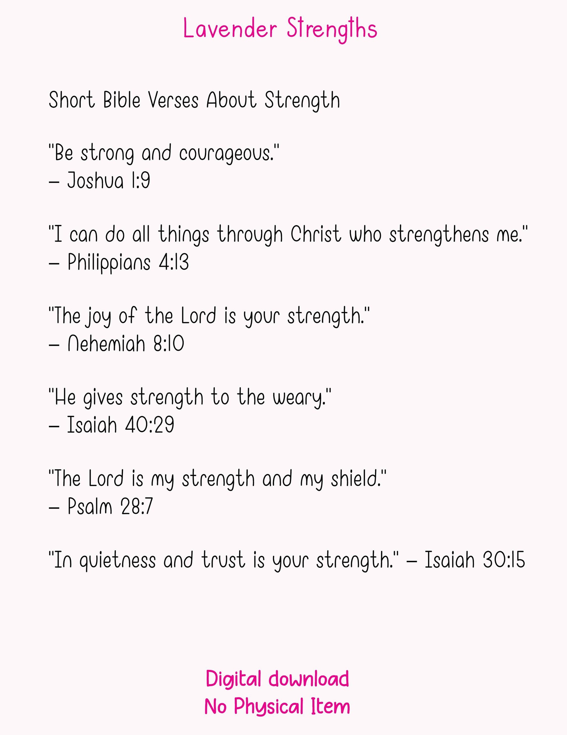 Lavender Scripture About Strengths Jumbo Paperclip PNG | Christian Sublimation Clipart for Jumbo Paperclip PNG | Faith PNG | Lavender Theme