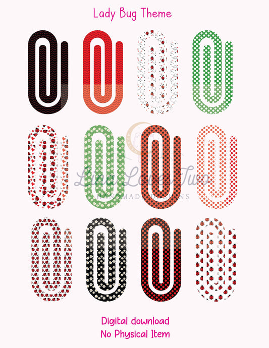 Ladybug Jumbo Paperclip : Red and Black ( ) by Lina Loves Two, handmade in Los Angeles CA