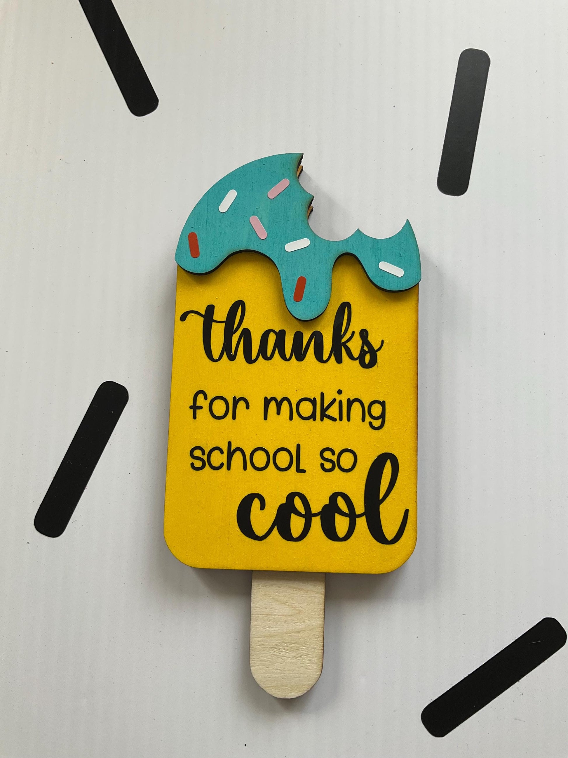 Ice Cream Gift Card Holder Magnet: Teacher Appreciation Gift by Lina Loves Two, handmade in Los Angeles CA