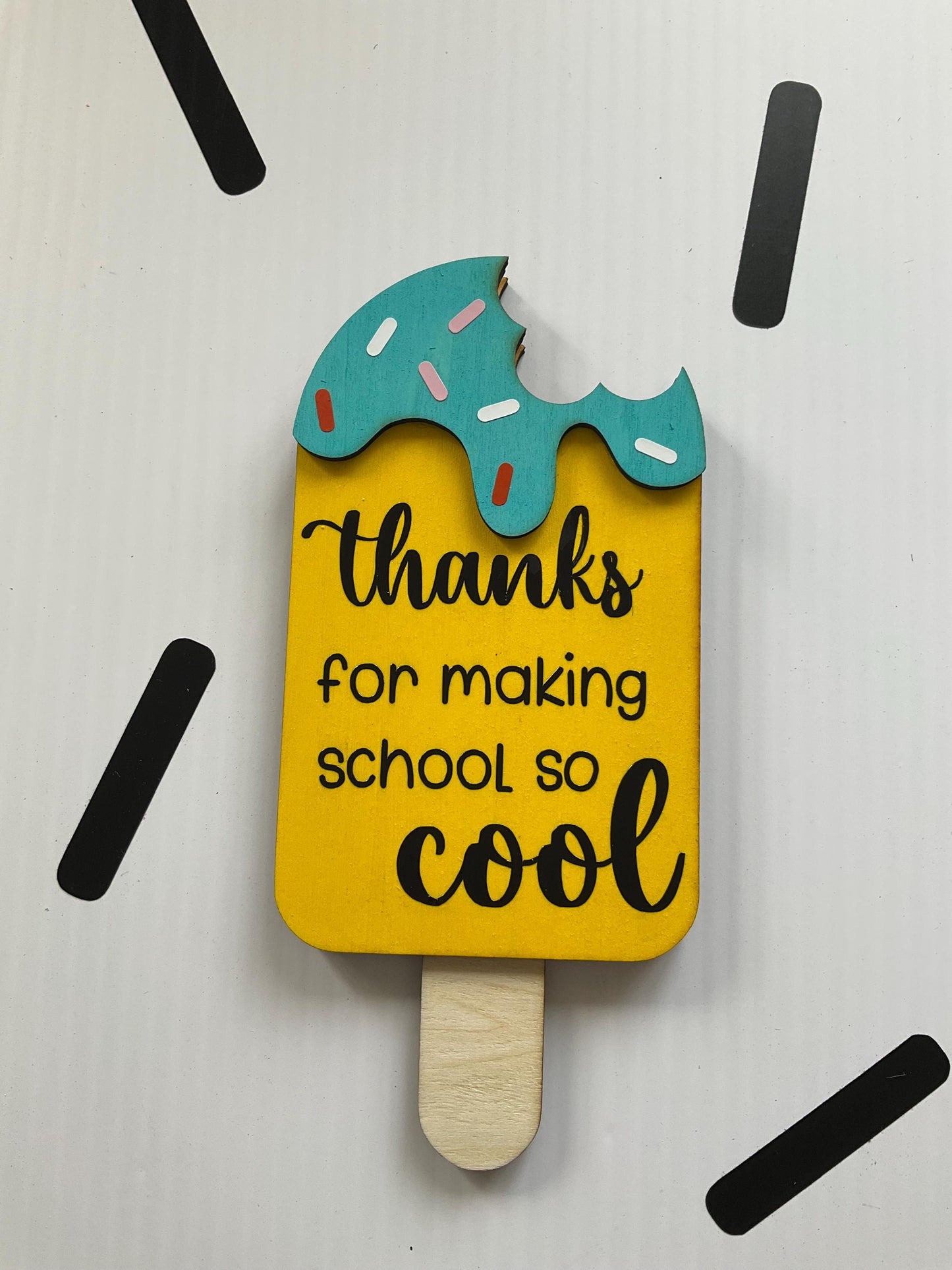 Ice Cream Gift Card Holder Magnet: Teacher Appreciation Gift by Lina Loves Two, handmade in Los Angeles CA