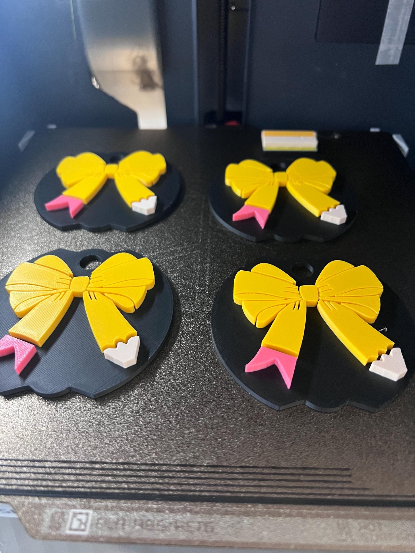 3D Printed Coquette Pencil Bow Straw Topper | Fits 40 oz or 30 oz Stanley Style Tumblers | Back to School Cup | Girly Teacher Aesthetic