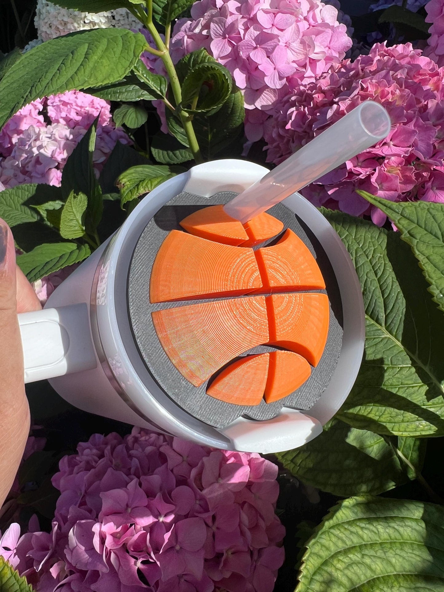 3D Printed Basketball Straw Topper: Stanley Tumbler Accessory by Lina Loves Two, handmade in Los Angeles CA