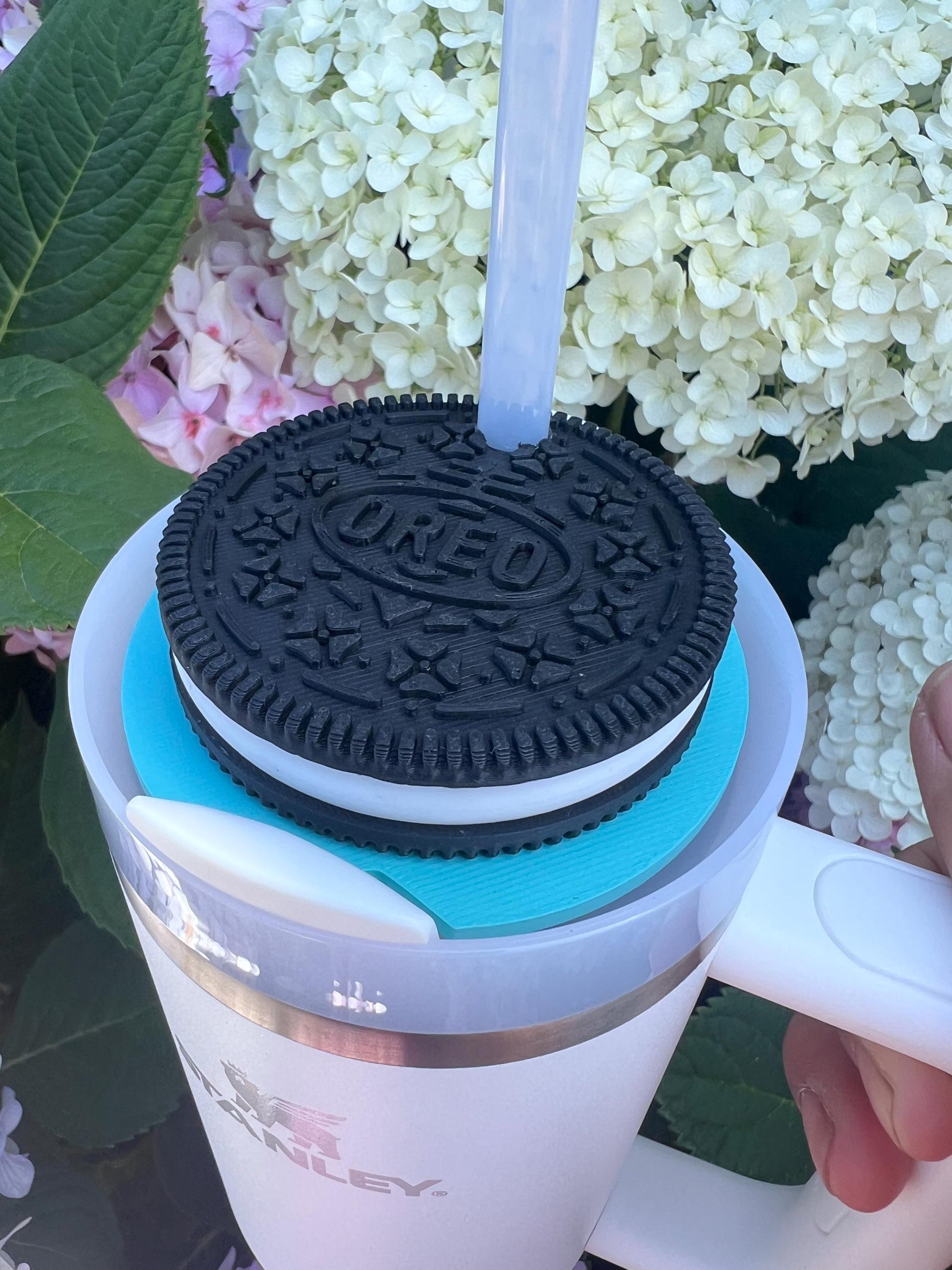 3D Printed Double-Stuffed Cookie Stanley Topper – Fits 30 oz & 40 oz Tumblers | Fun Cup Accessory | Cookie Lover Gift | Oreo-Inspired