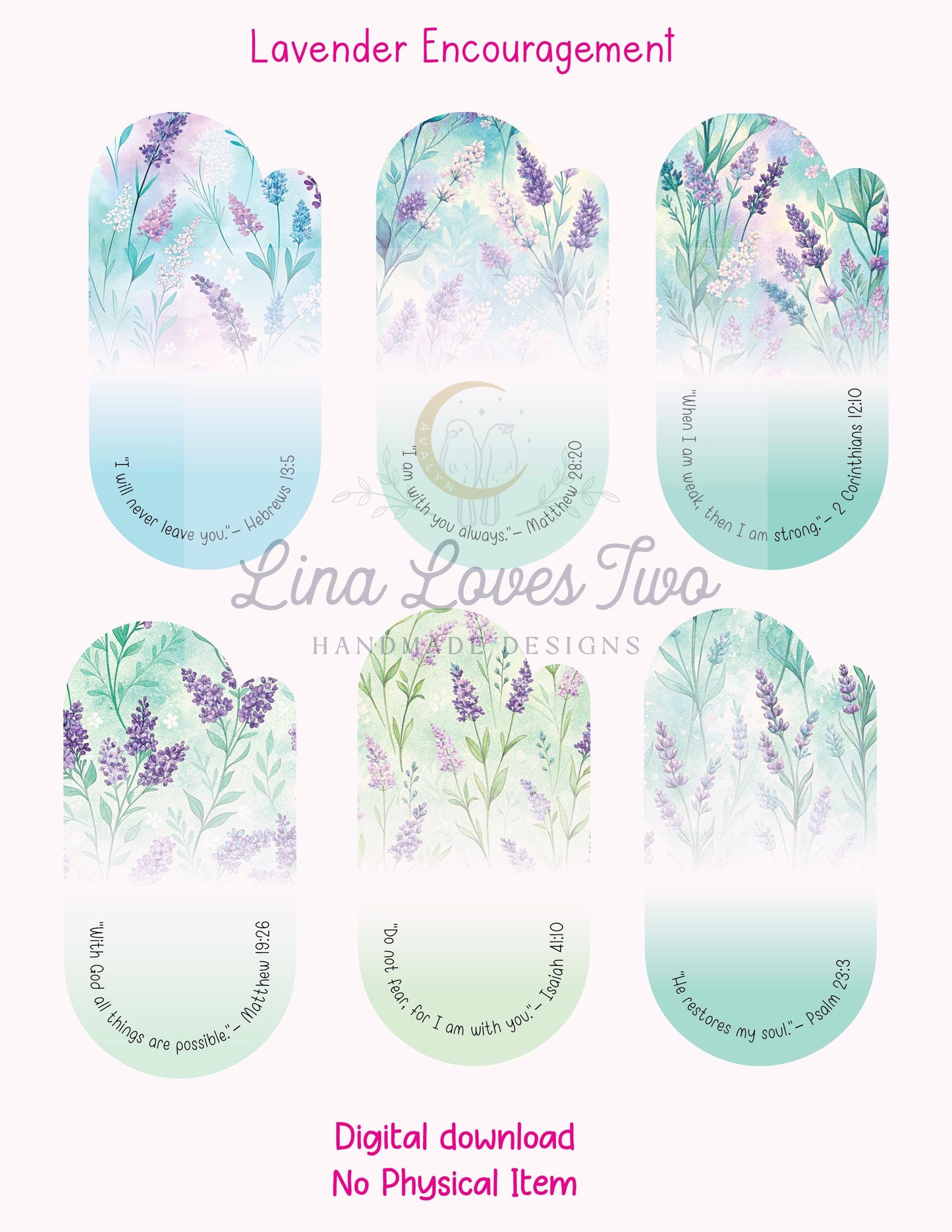 Lavender Scripture Jumbo Paperclip : Christian ( ) by Lina Loves Two, handmade in Los Angeles CA