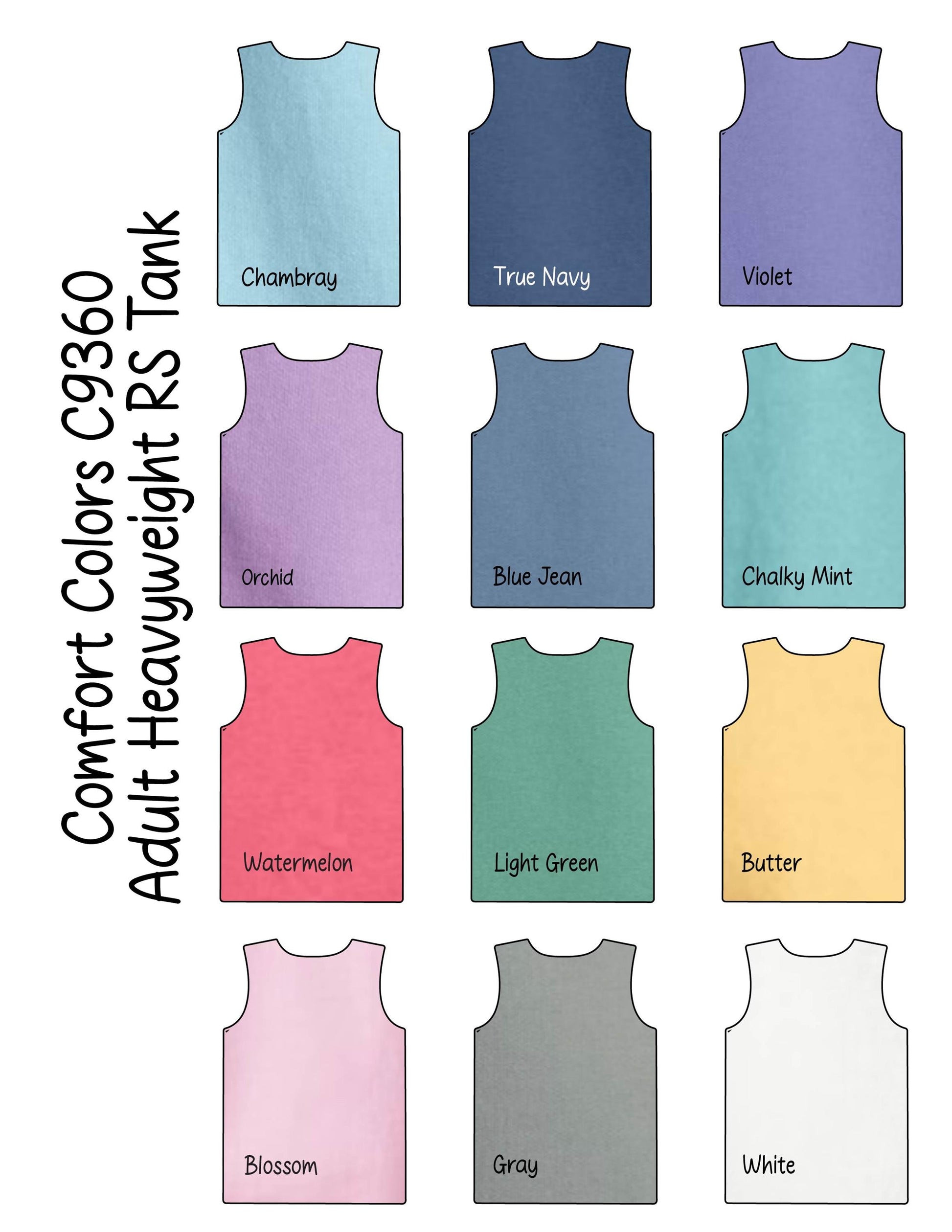 Embroidered Glitter Bow Tank Top: Comfort Colors Loose Fit Shirt by Lina Loves Two, handmade in Los Angeles CA