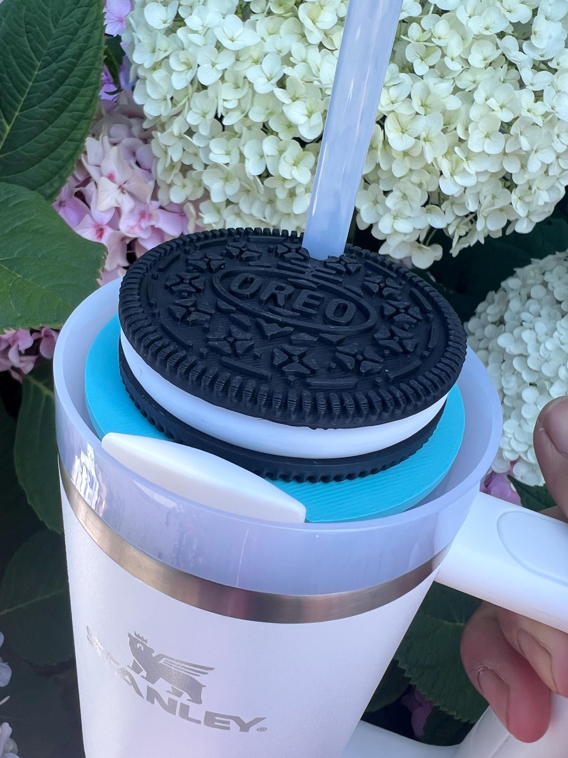 3D Printed Double-Stuffed Cookie Stanley Topper – Fits 30 oz & 40 oz Tumblers | Fun Cup Accessory | Cookie Lover Gift | Oreo-Inspired