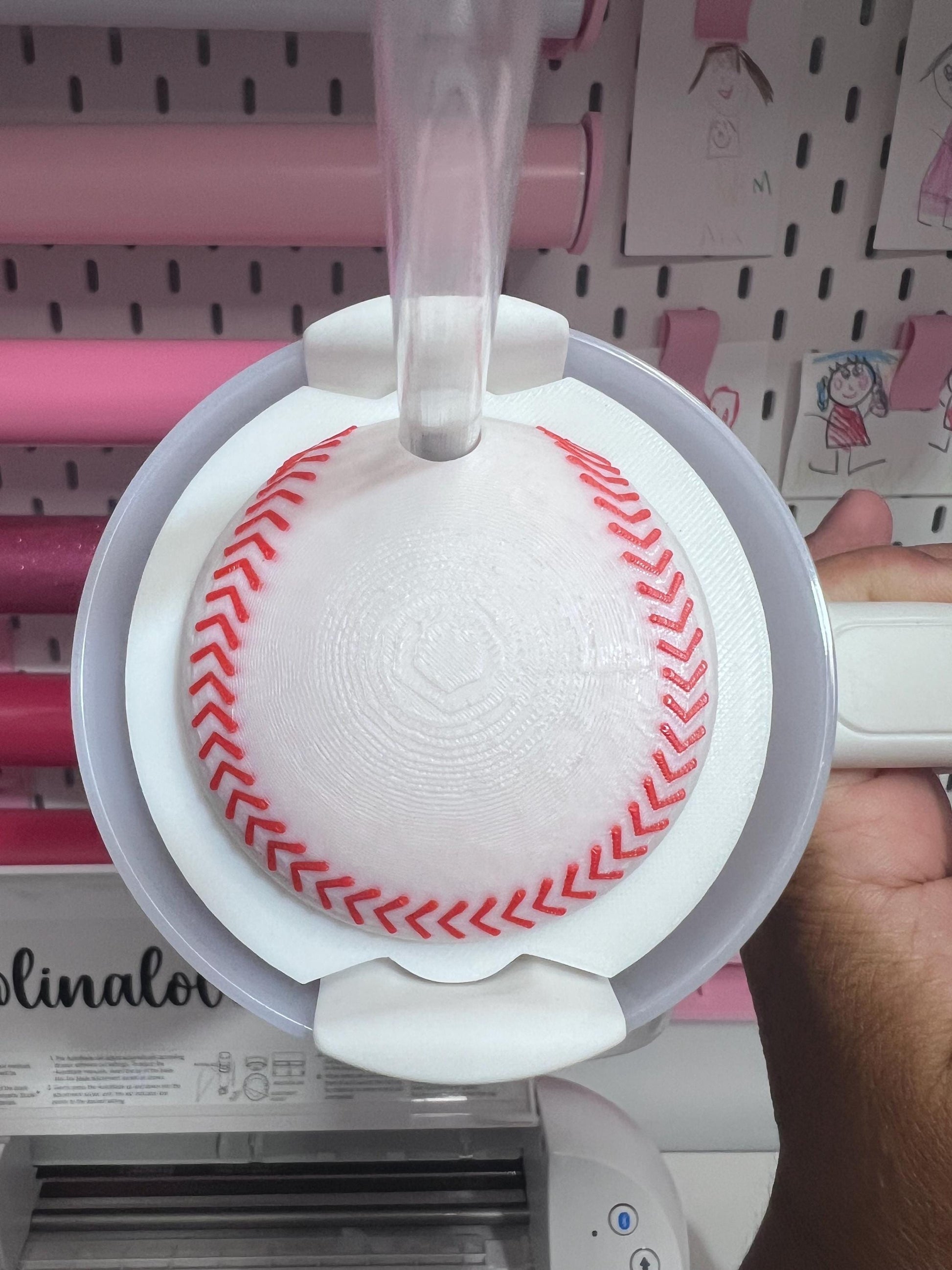 3D Basketball Stanley Cup Topper File: Game Day Tumbler Accessory ( ) by Lina Loves Two, handmade in Los Angeles CA