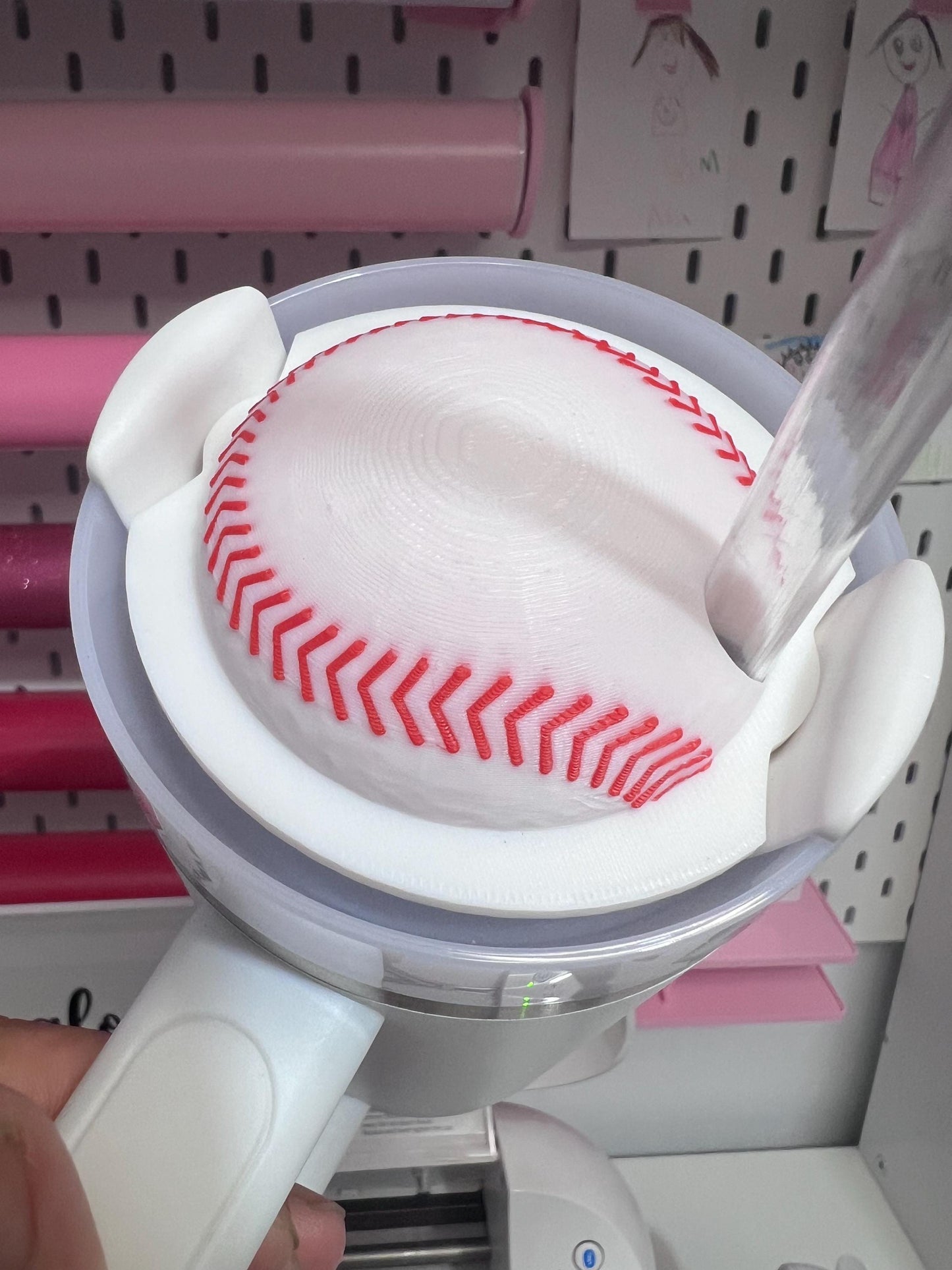 3D Basketball Stanley Cup Topper File: Game Day Tumbler Accessory ( ) by Lina Loves Two, handmade in Los Angeles CA