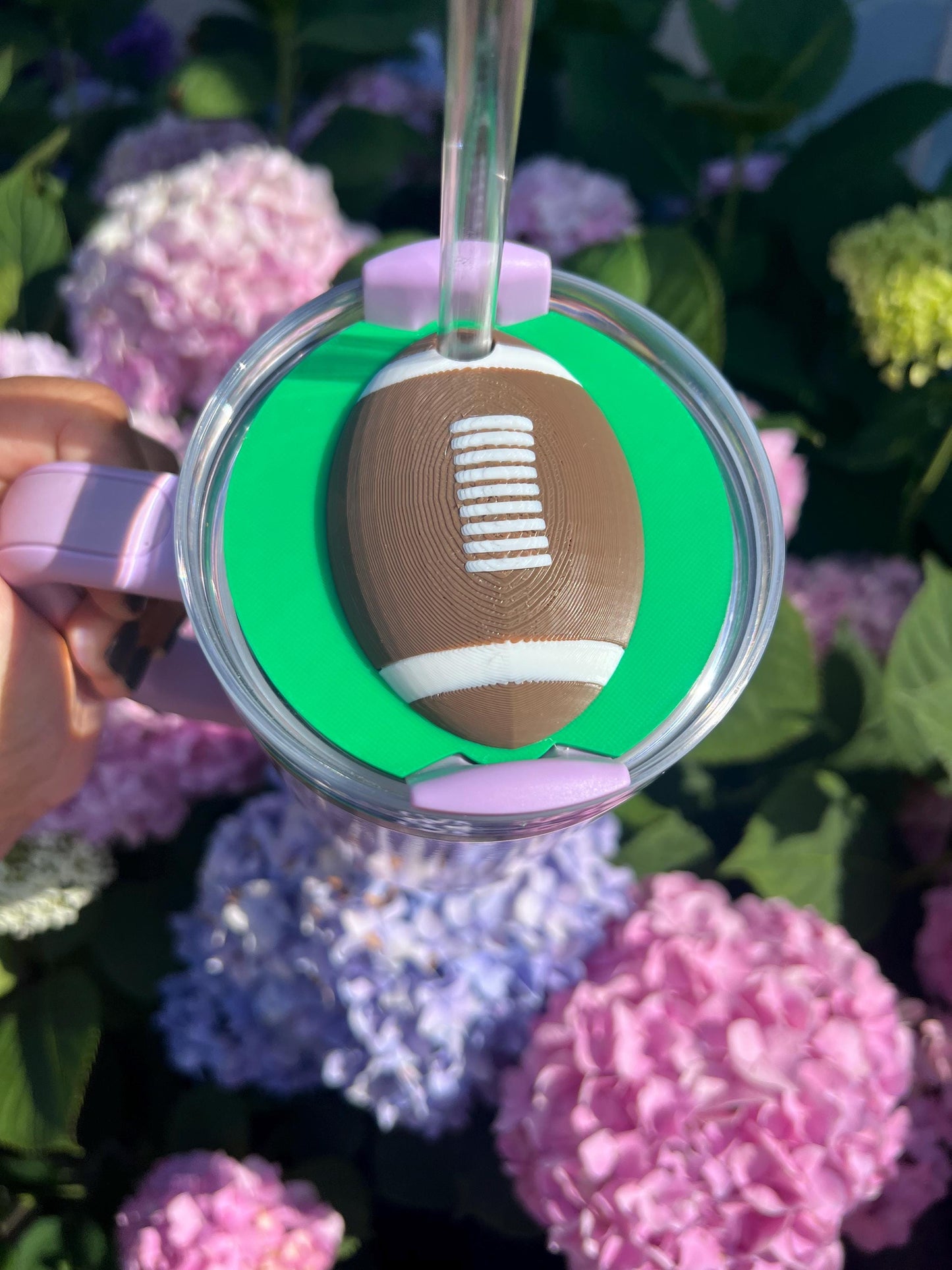 3D Football Stanley Topper File: Custom Tumbler Design ( ) by Lina Loves Two, handmade in Los Angeles CA