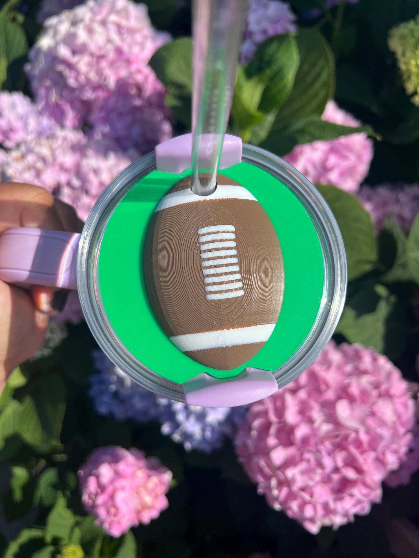 3D Football Stanley Topper File: Custom Tumbler Design ( ) by Lina Loves Two, handmade in Los Angeles CA