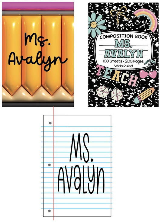 Personalized Teacher ID Badge Holder – Faux Leather Teacher Lanyard With Name Tag | Teacher Gift