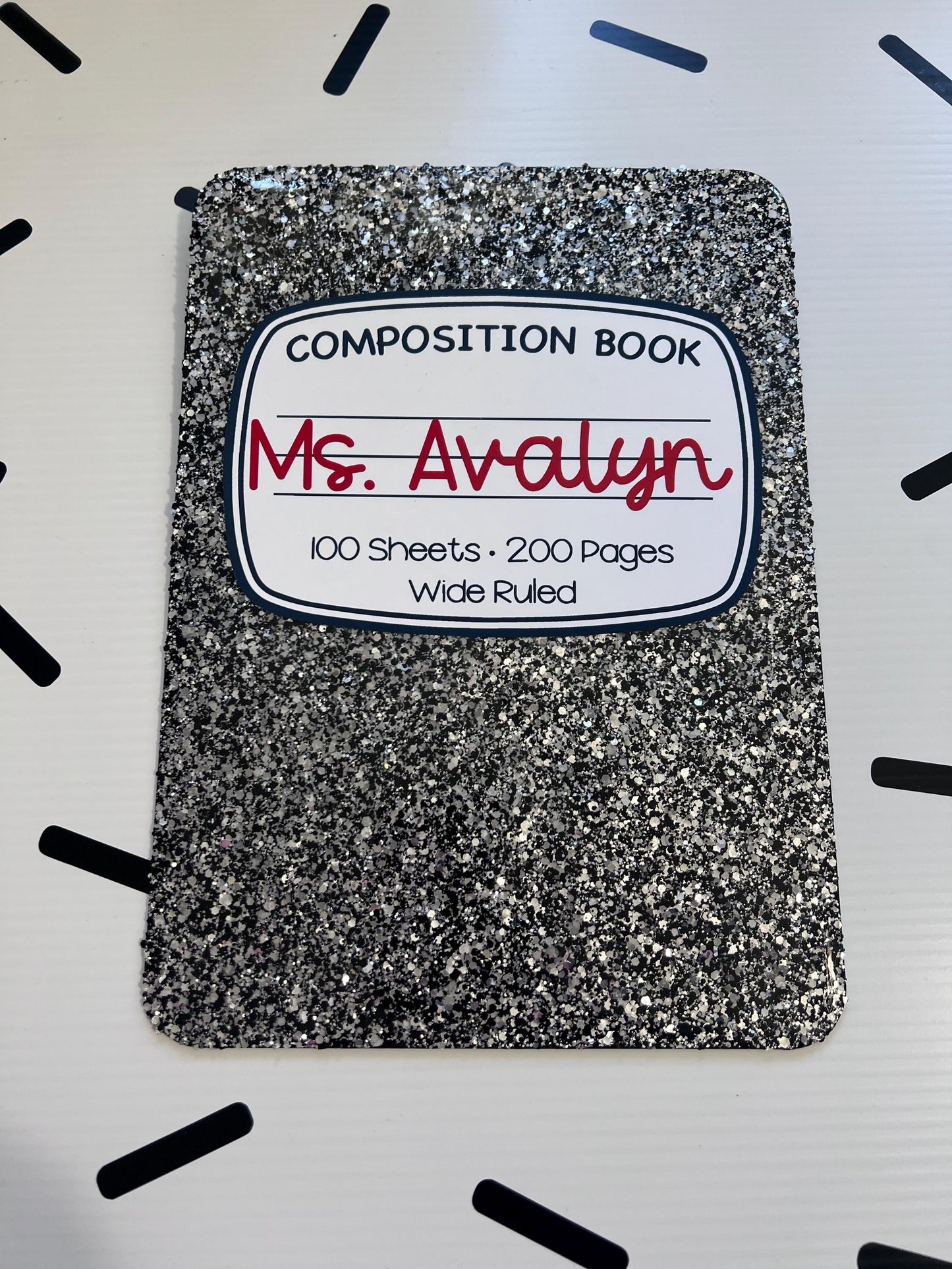 Personalized Glitter Letter Clipboard: Teacher Appreciation Gift by Lina Loves Two, handmade in Los Angeles CA