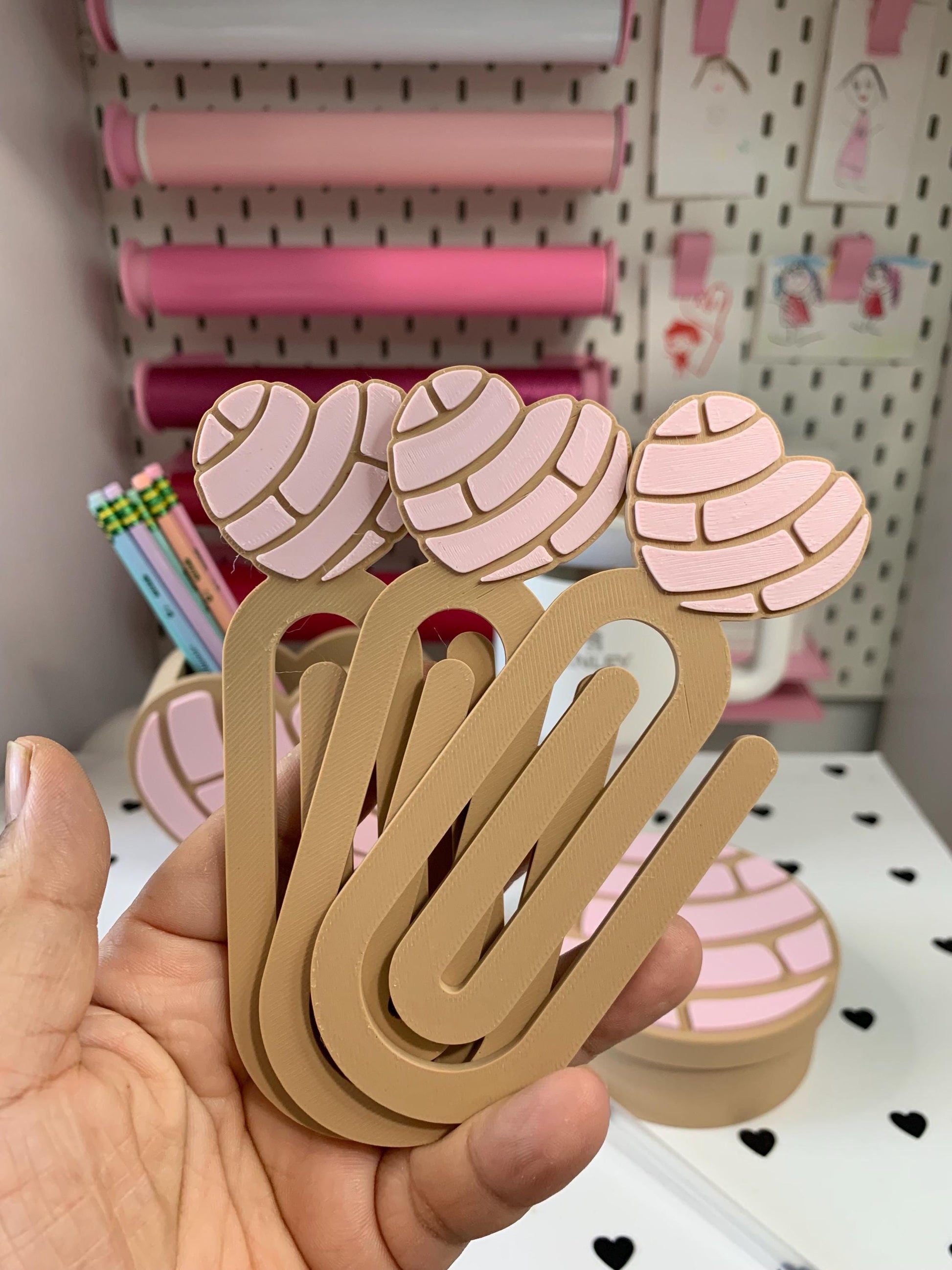 Concha Desk Organizer Files: Pen, Note, Stanley Topper ( ) by Lina Loves Two, handmade in Los Angeles CA