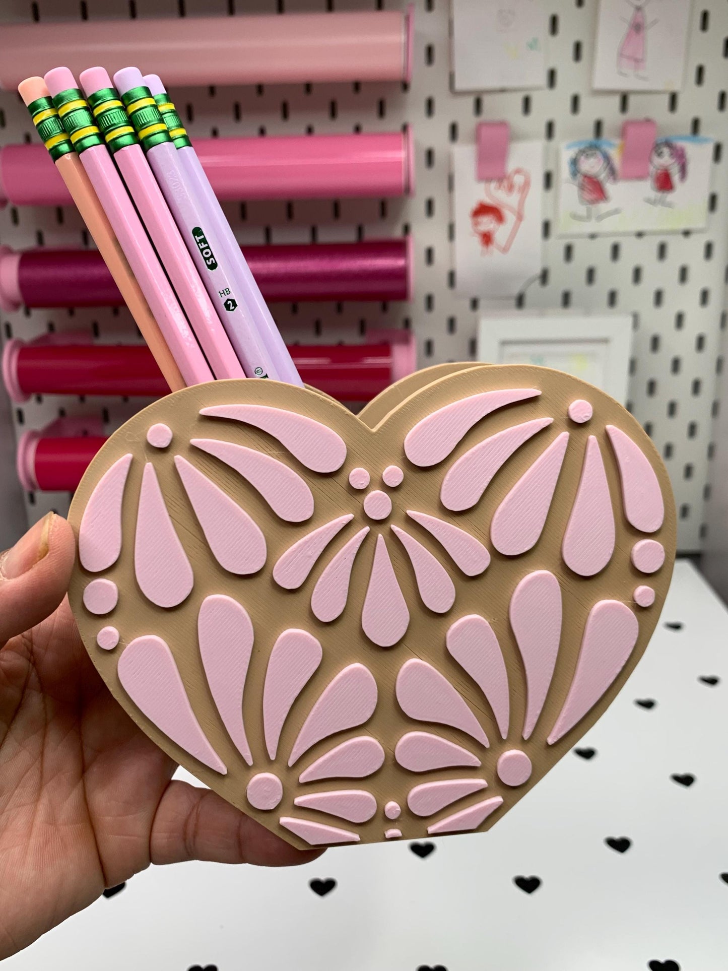 Talavera Desk Organizer: Mexican-Inspired Pen, Trinket, and Note Holders by Lina Loves Two, handmade in Los Angeles CA