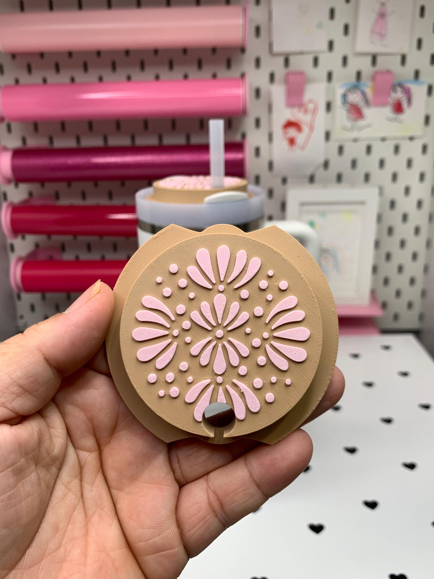 3D Printed Talavera Stanley Topper: Colorful Tumbler Decor