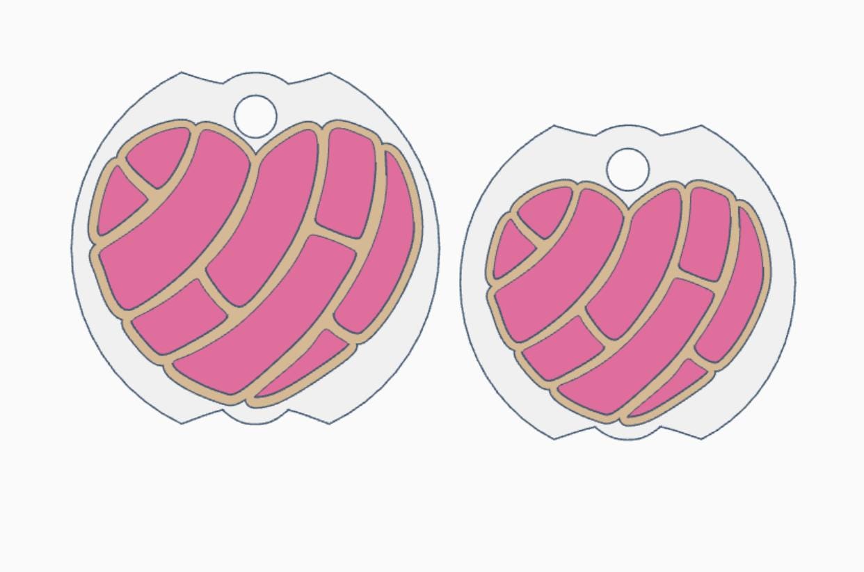 Heart Concha Stanley Topper: File ( & 3MF) by Lina Loves Two, handmade in Los Angeles CA