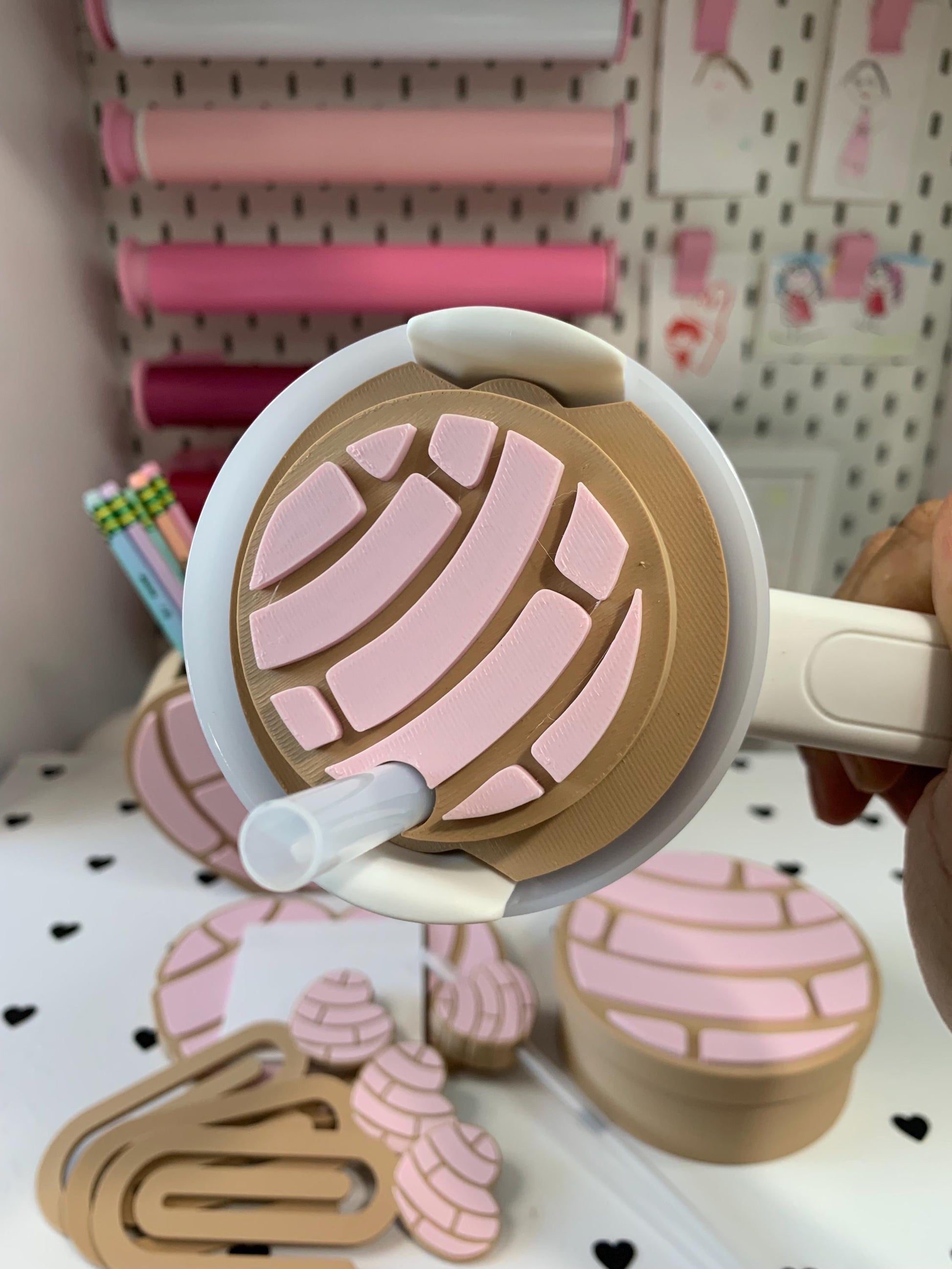 Concha Desk Organizer Files: Pen, Note, Stanley Topper ( ) by Lina Loves Two, handmade in Los Angeles CA