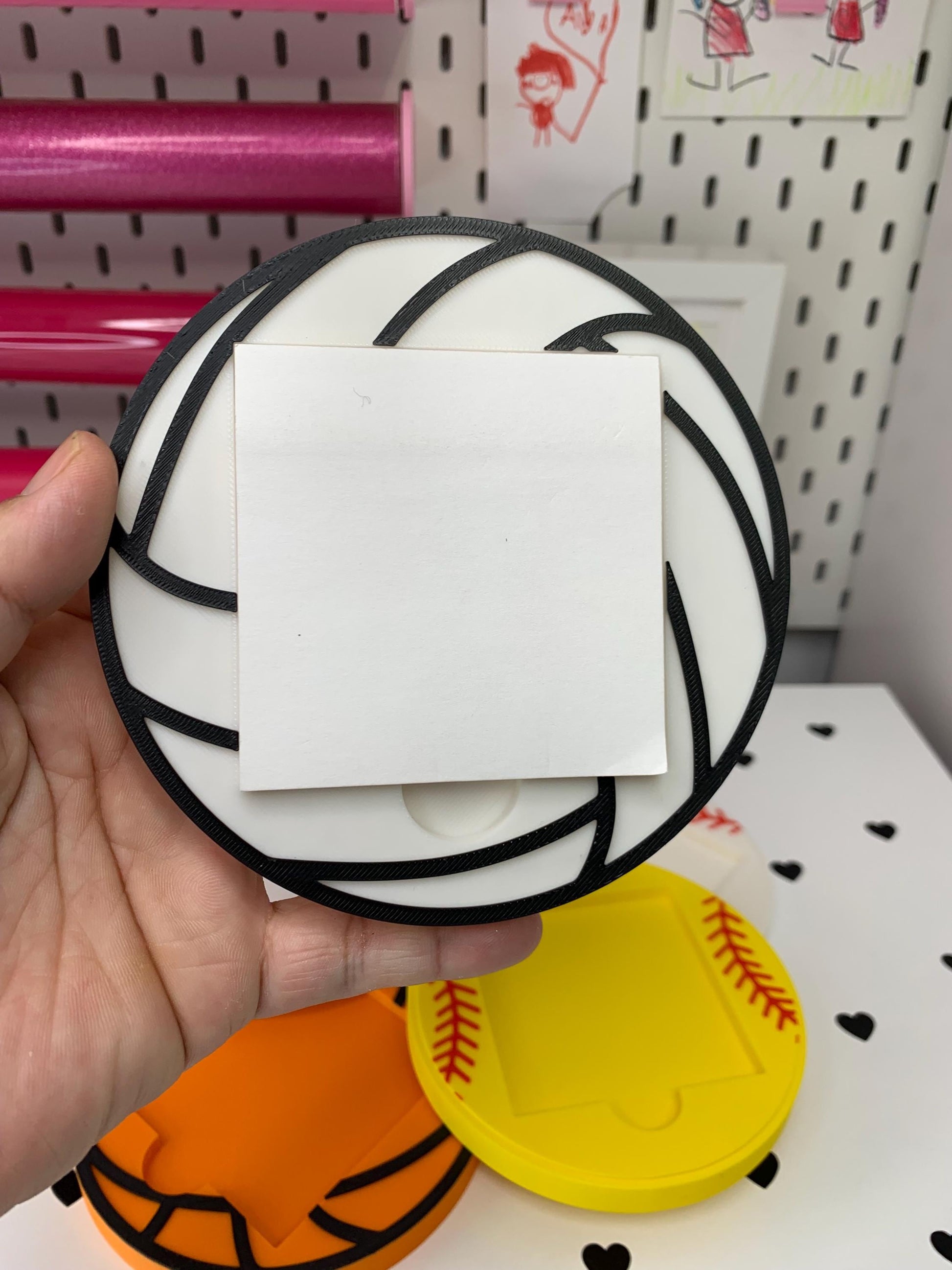 Sports Ball Sticky Note Holder Bundle: Files ( ) by Lina Loves Two, handmade in Los Angeles CA