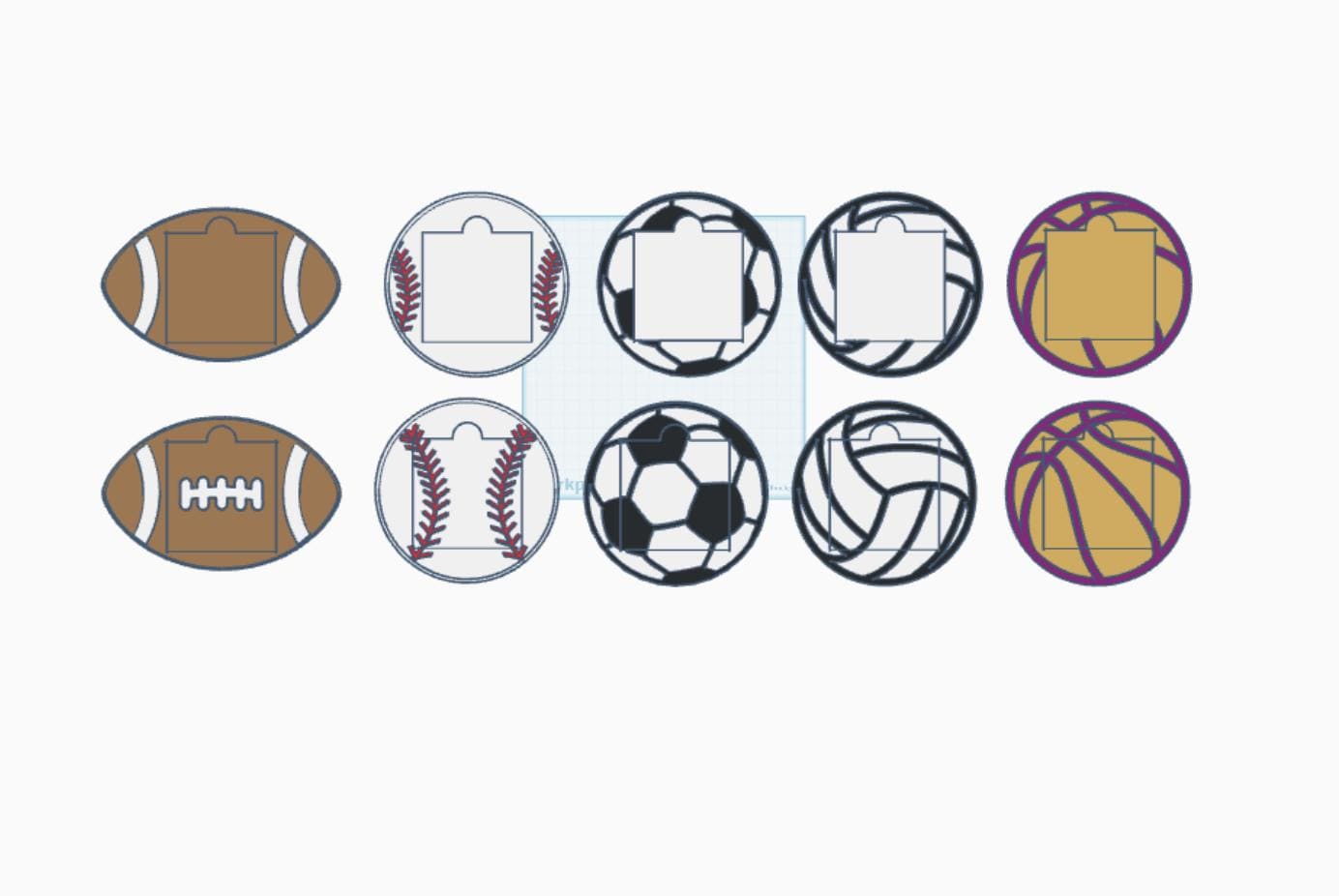 Sports Ball Sticky Note Holder Bundle: Files ( ) by Lina Loves Two, handmade in Los Angeles CA