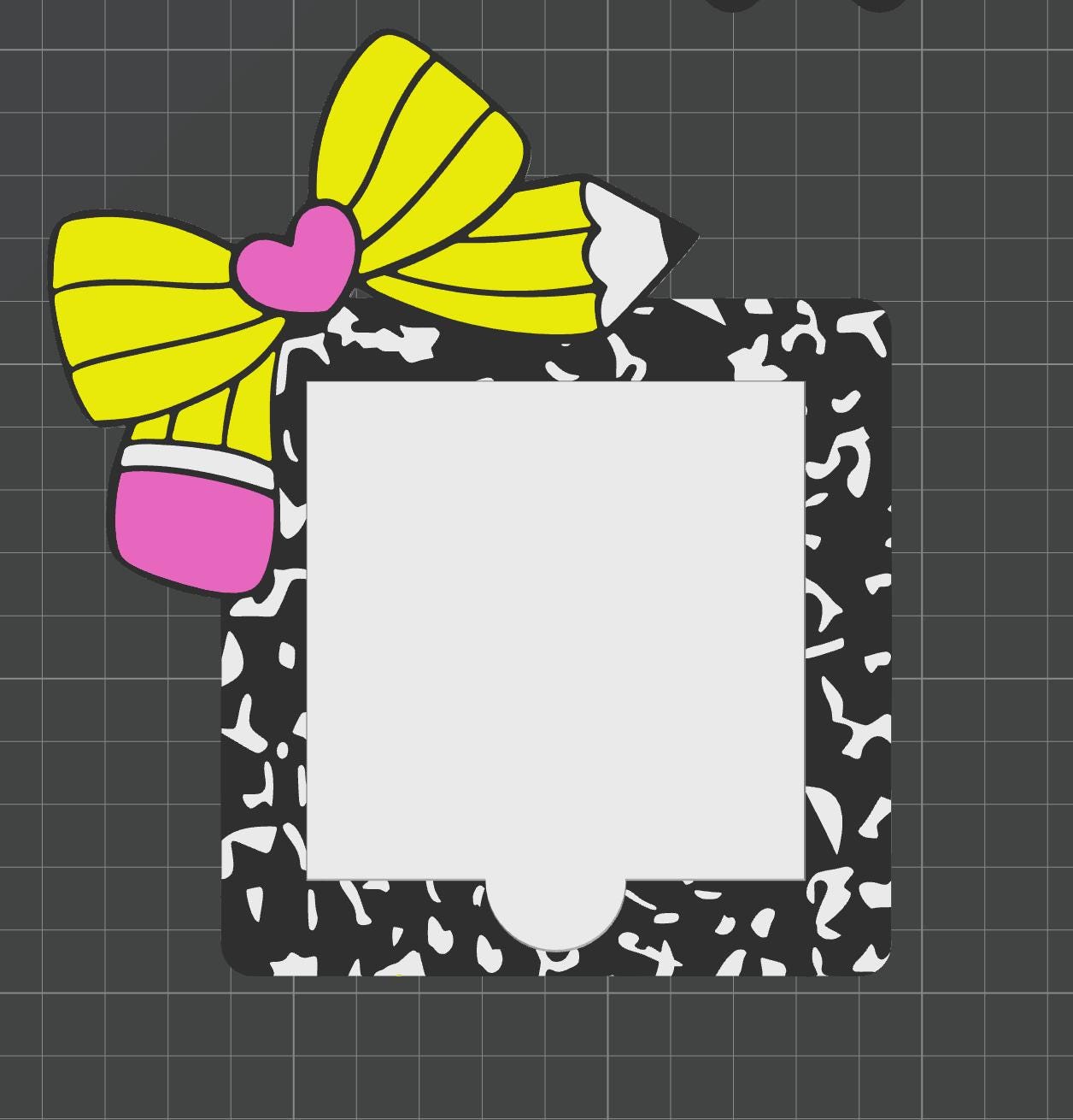 3D Pencil Bow Composition Notebook Sticky Note Holder File | Desk Accessories | Sticky Note Holder | Files | 3D Printing by Lina Loves Two, handmade in Los Angeles CA