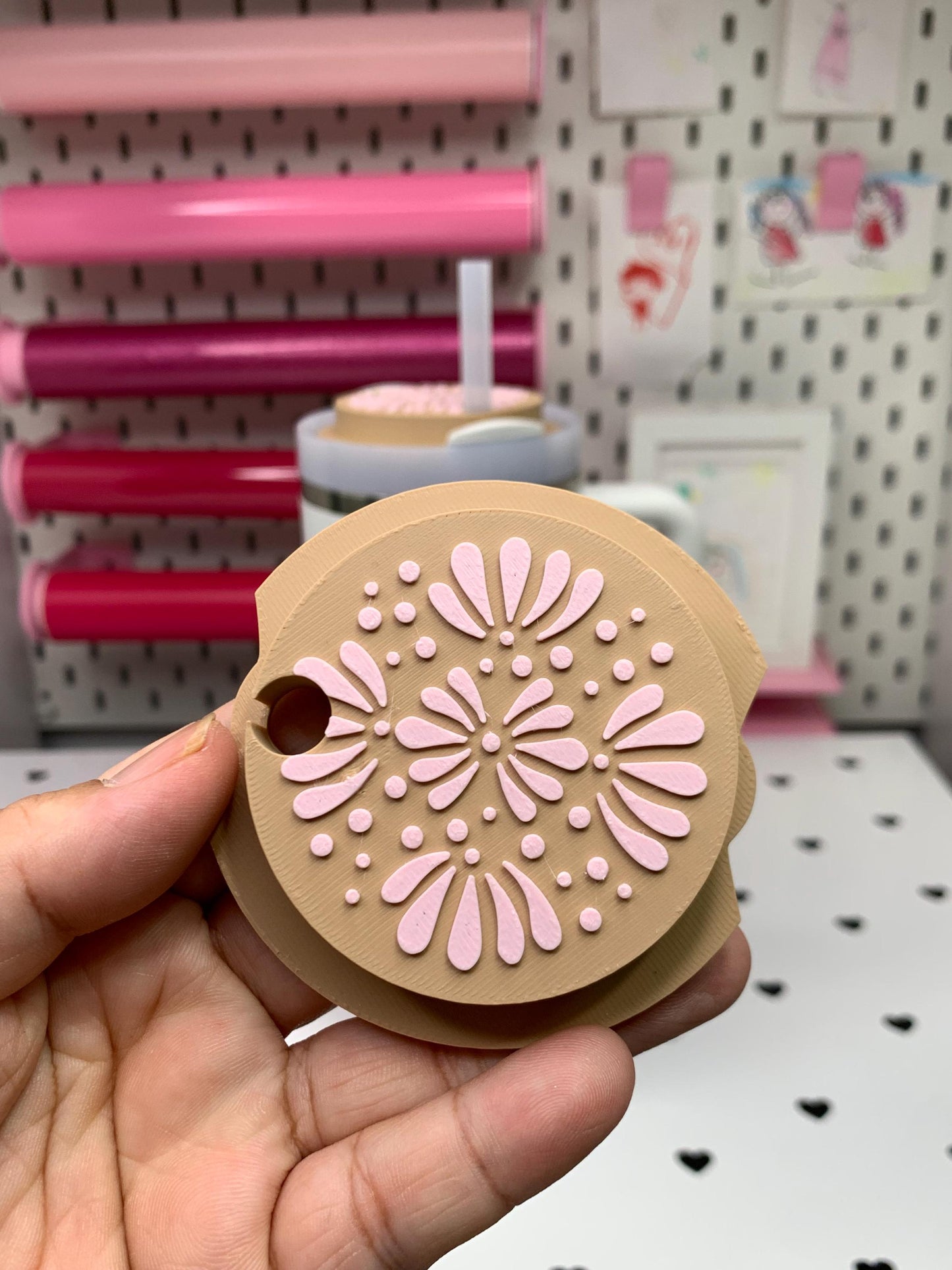 3D Printed Talavera Stanley Topper: Colorful Tumbler Decor