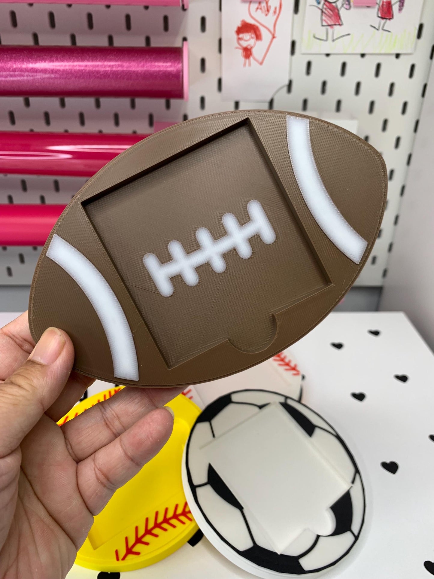 Sports Ball Sticky Note Holder Bundle: Files ( ) by Lina Loves Two, handmade in Los Angeles CA