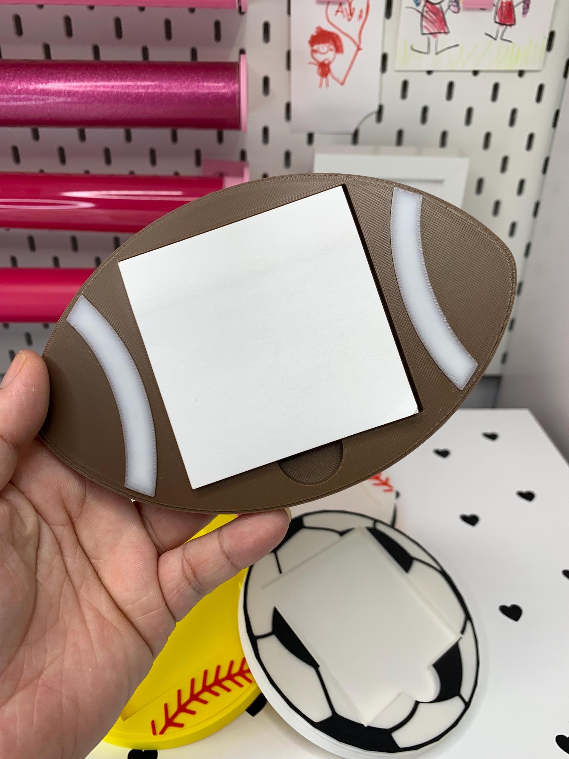 Sports Ball Sticky Note Holder Bundle: Files ( ) by Lina Loves Two, handmade in Los Angeles CA