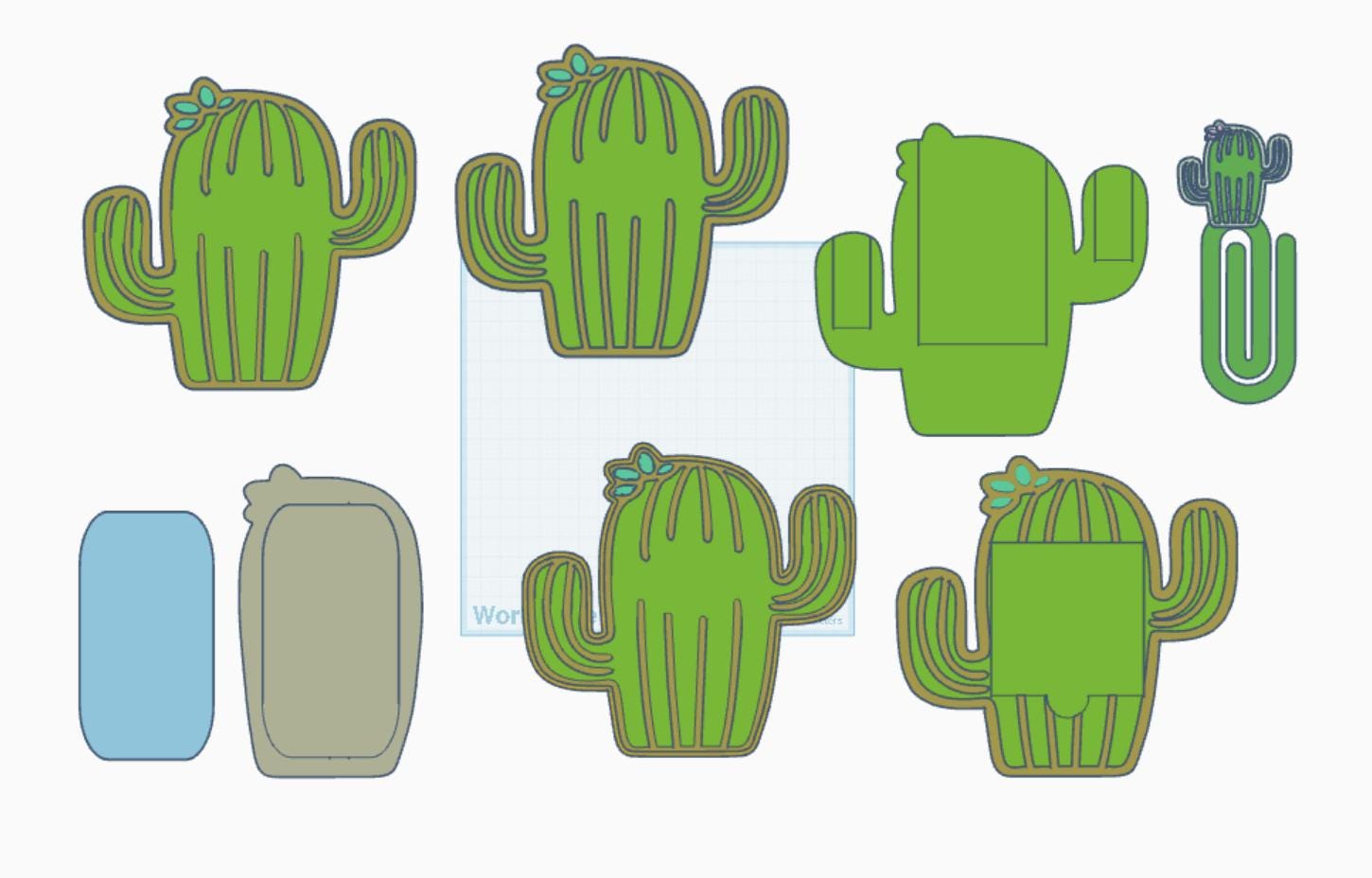 Cactus Desk Organizer Set: Files ( ) by Lina Loves Two, handmade in Los Angeles CA