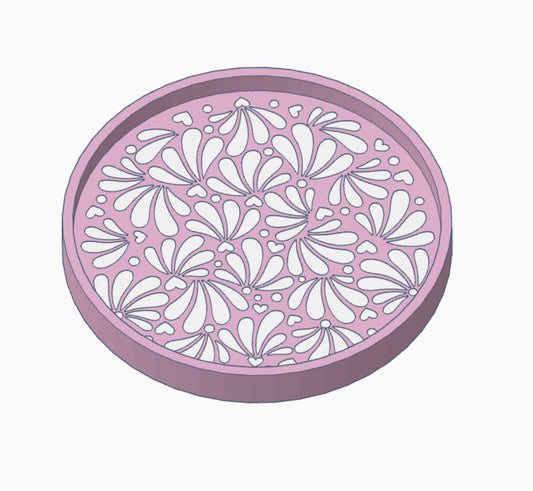 Talavera Coaster Files: Mexican-Inspired Design ( & 3MF) ( ) by Lina Loves Two, handmade in Los Angeles CA