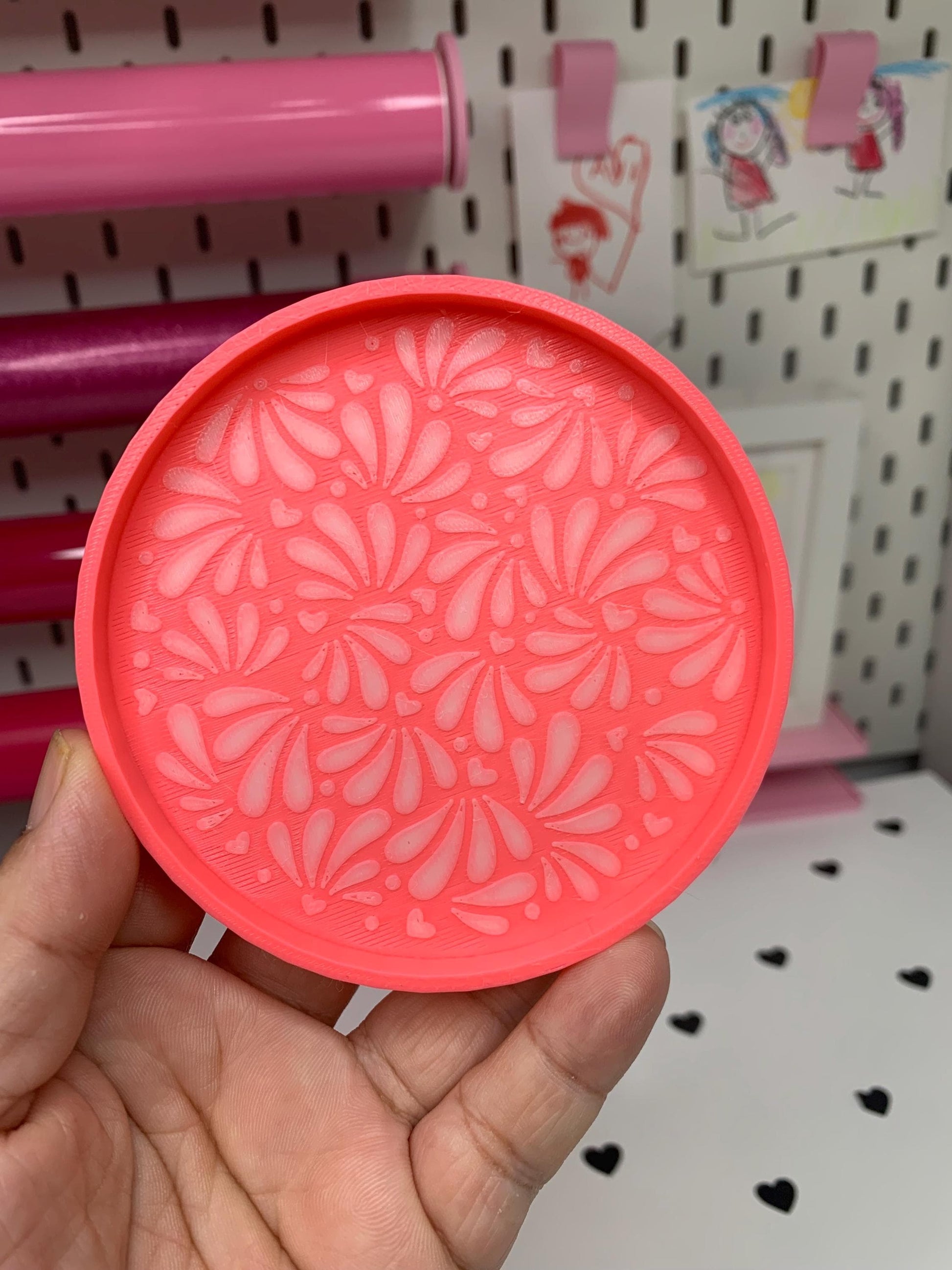 Talavera Coaster Files: Mexican-Inspired Design ( & 3MF) ( ) by Lina Loves Two, handmade in Los Angeles CA